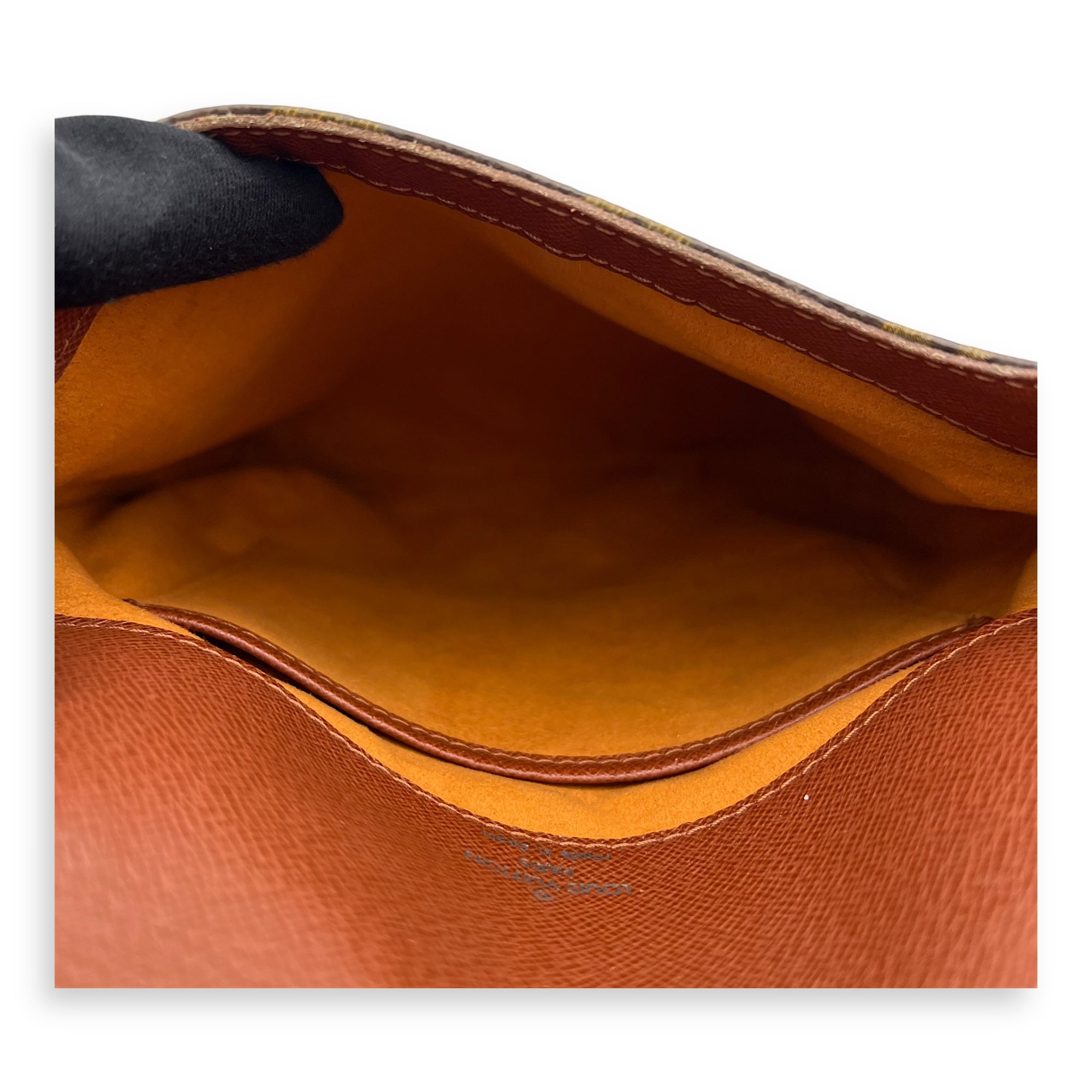 Musette Salsa Brown Crossbody Bag in Monogram Coated Canvas, Gold hardware - Image 7