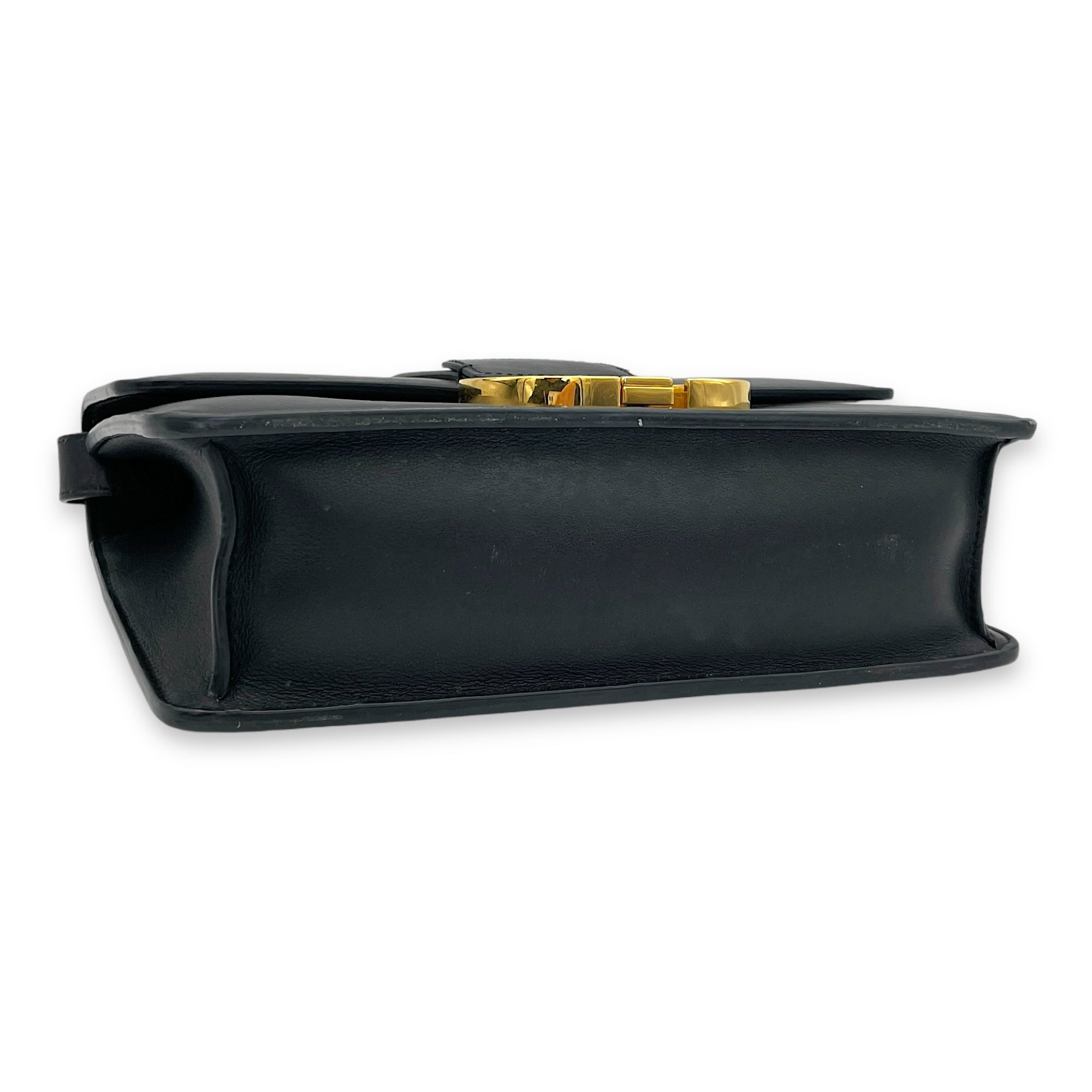 Montaigne Crossbody Bag Black in Calfskin, Gold hardware - Image 6