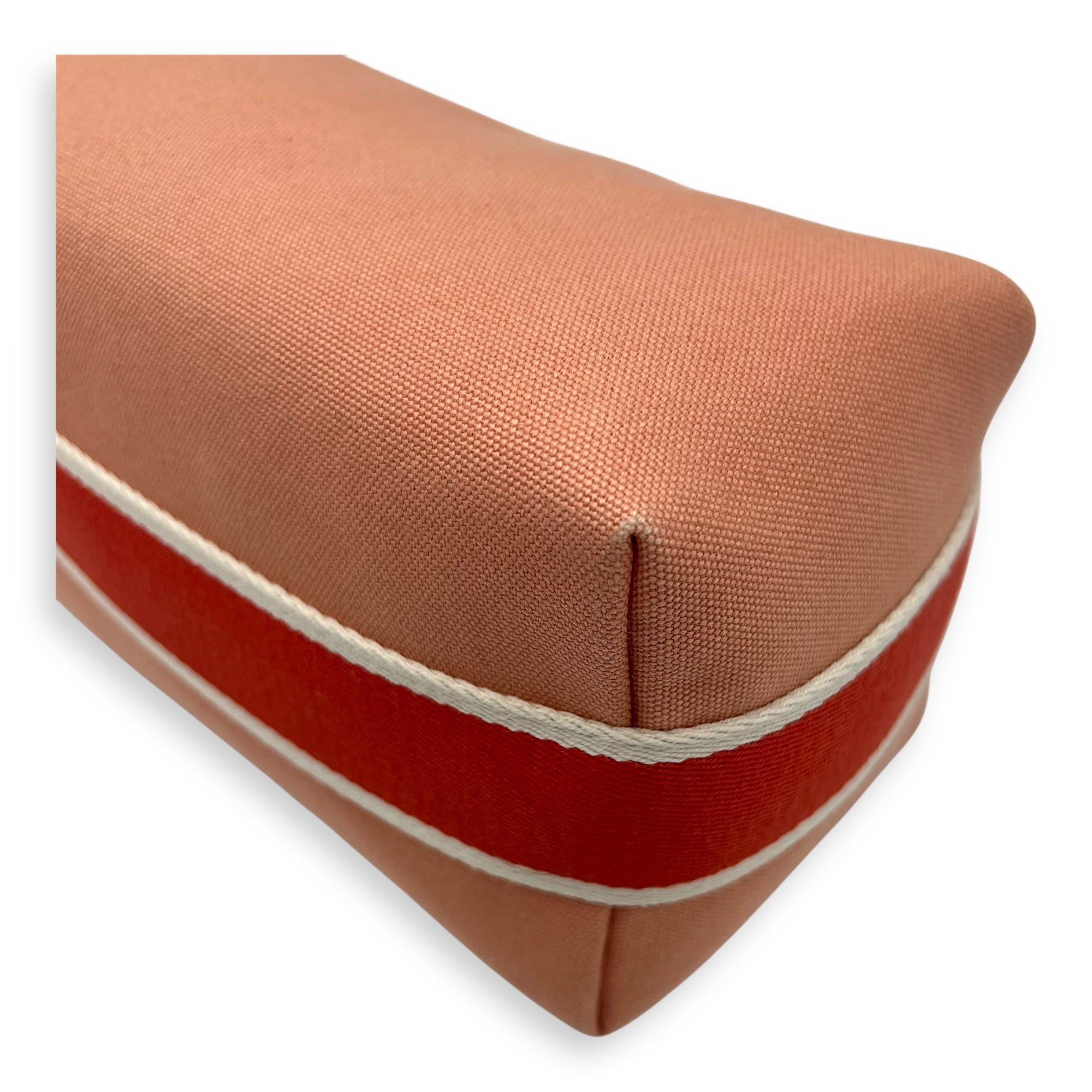 Bride a Brac Orange Top Handle Bag in Canvas, Palladium hardware - Image 10