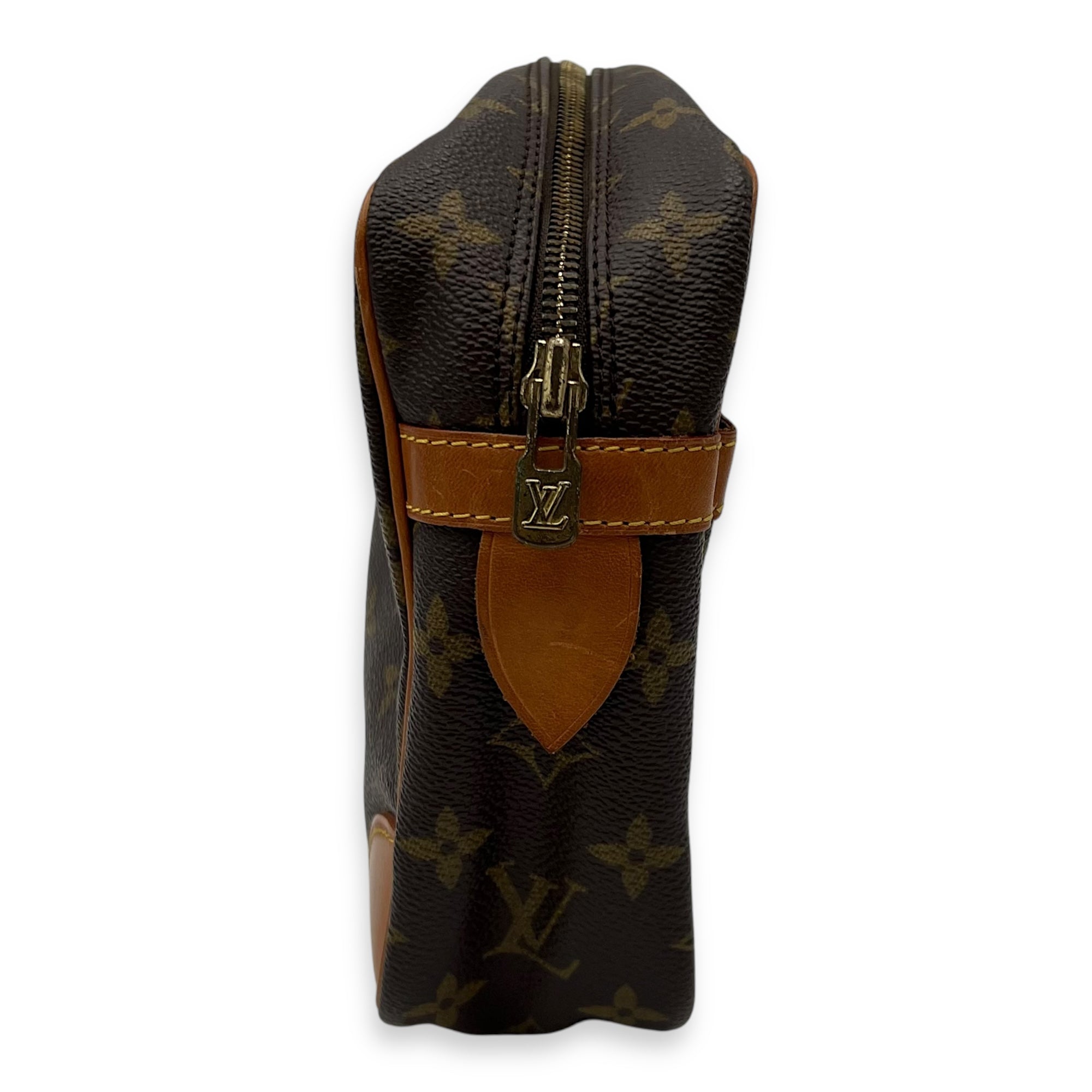 Compiegne Brown Pouch in Monogram Coated Canvas, Gold hardware - Image 5