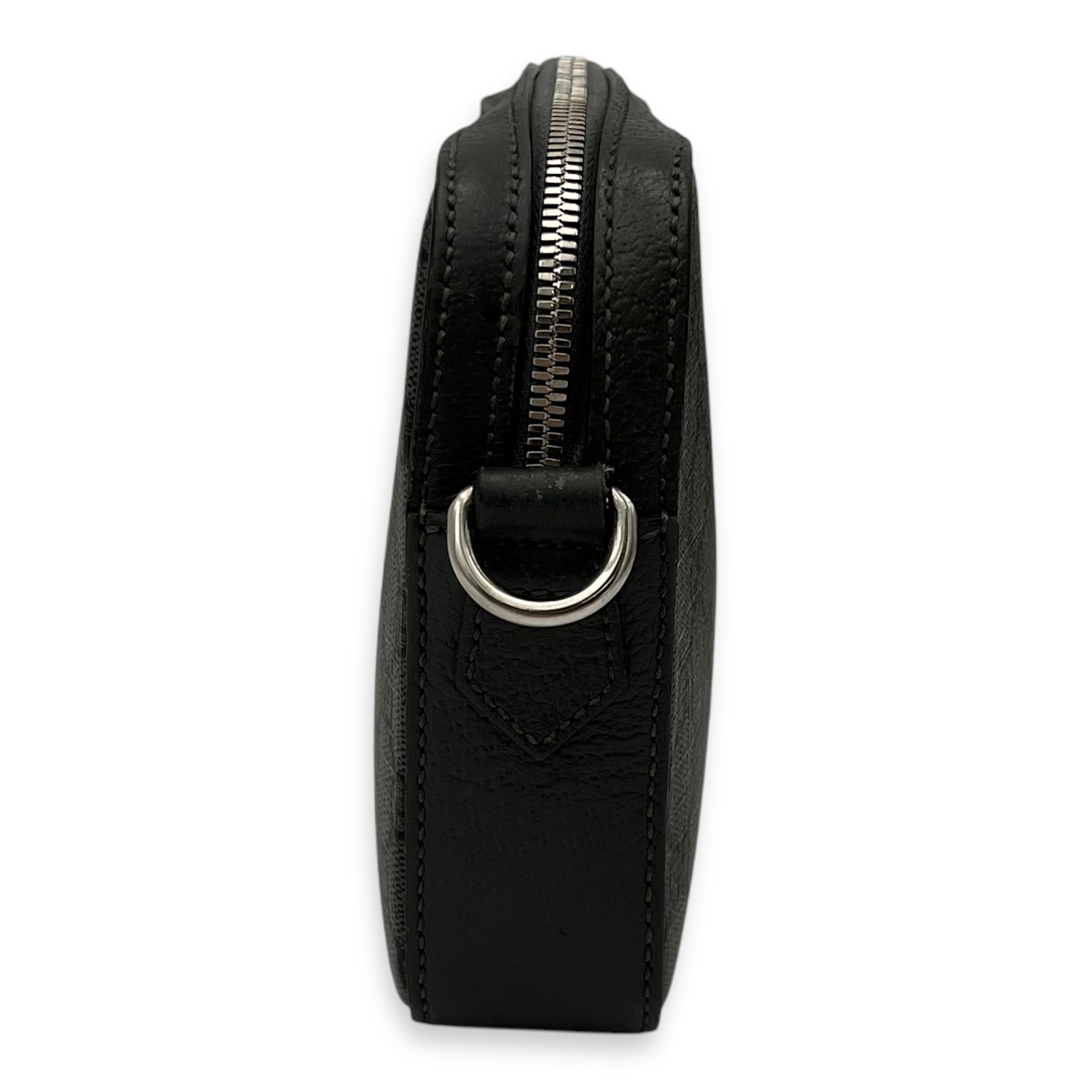 Ophidia Crossbody Bag Black in Coated Canvas, Silver hardware - Image 5