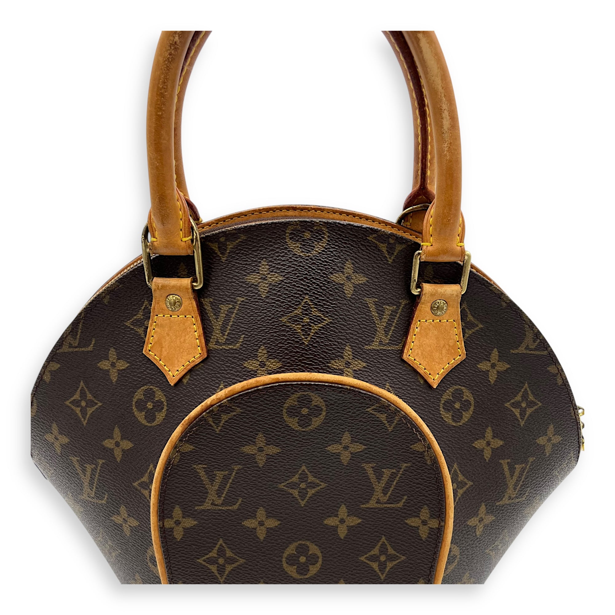 Ellipse Top Handle Bag Brown in Monogram Coated Canvas, Gold hardware - Image 8