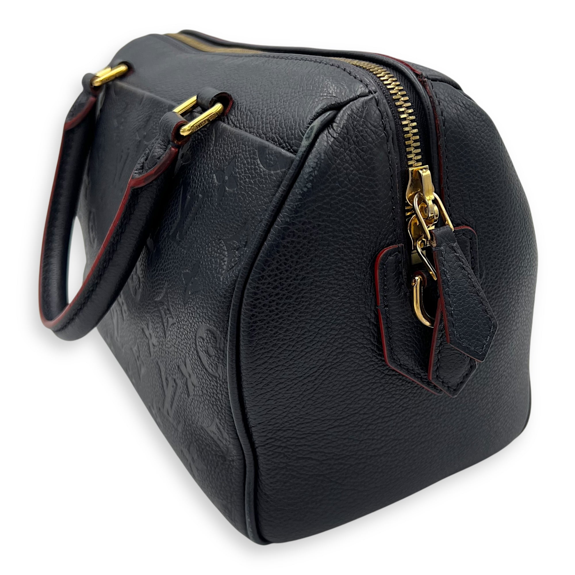 Speedy Top Handle Bag Blue in Empreinte Leather, Gold hardware - Image 22