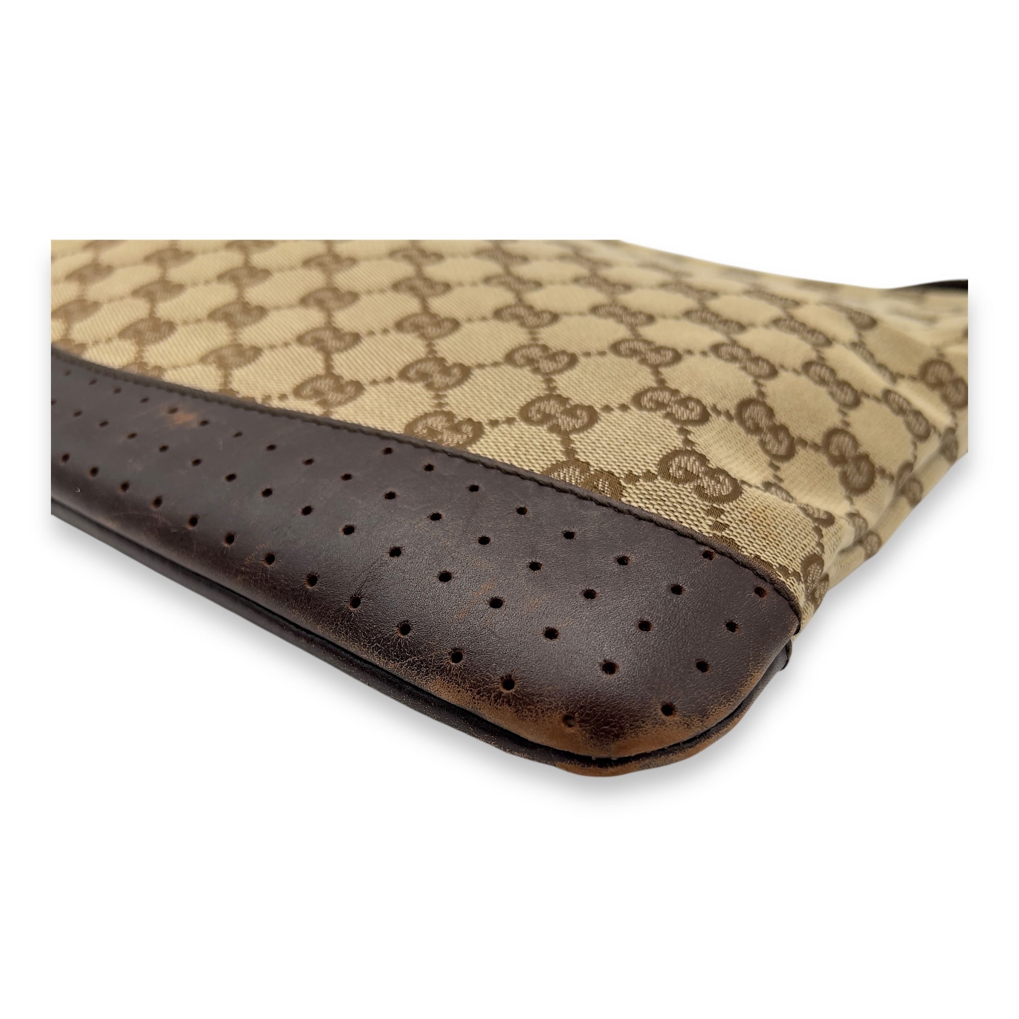 GG Crossbody Bag Brown in Canvas, Gold hardware - Image 12