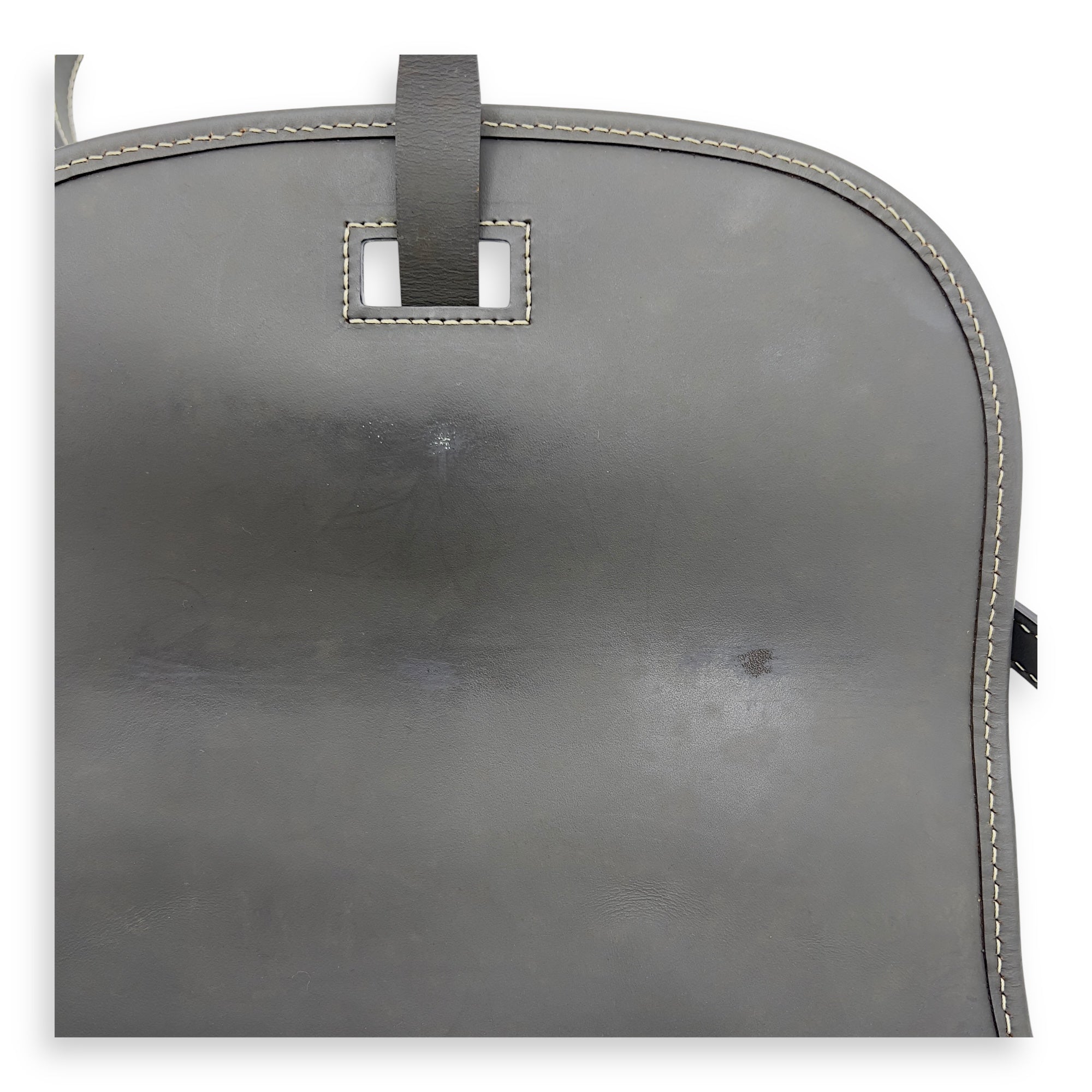 Belvedere Crossbody Bag Grey in Coated Canvas, Silver hardware - Image 9