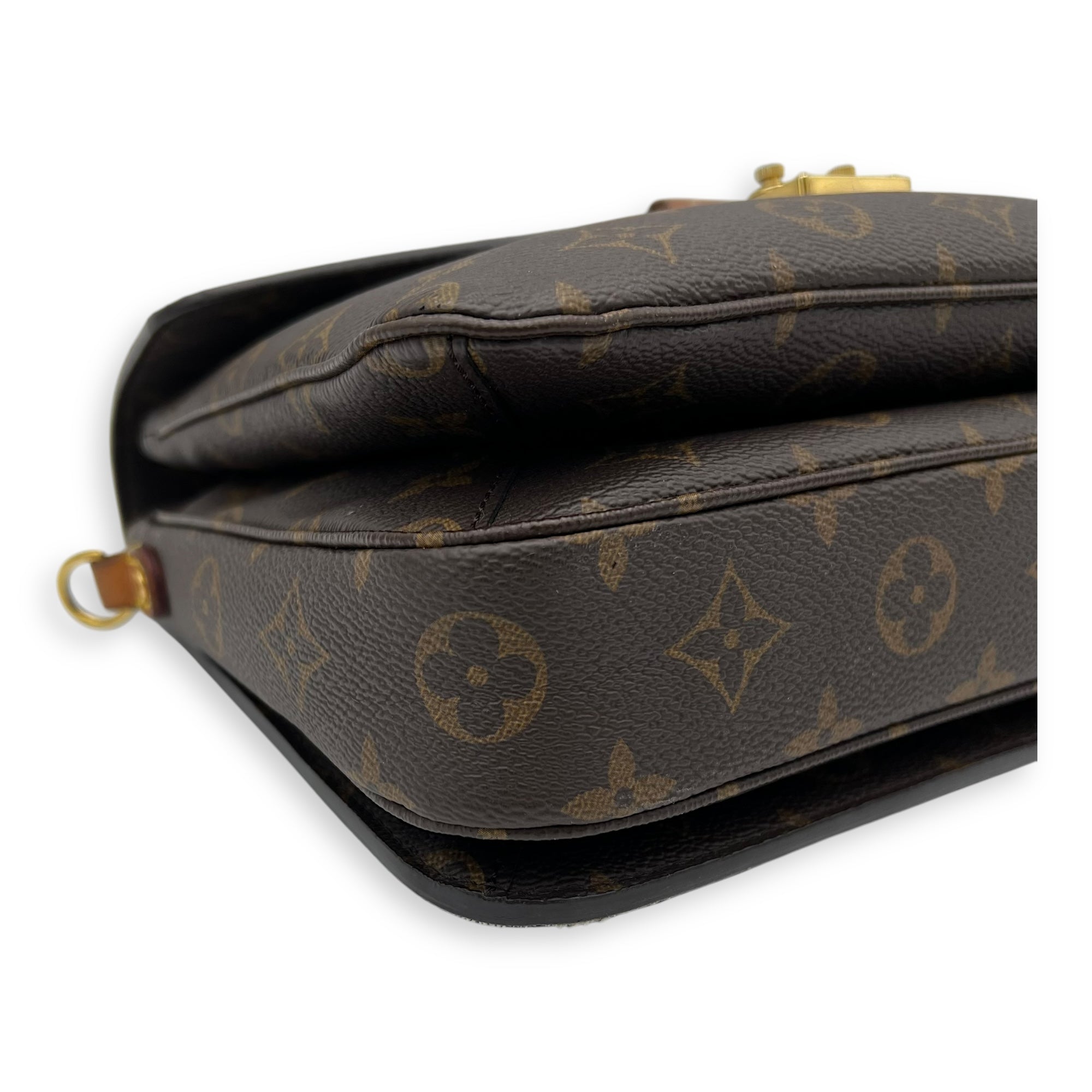Metis Brown Crossbody Bag in Monogram Coated Canvas, Gold hardware - Image 12