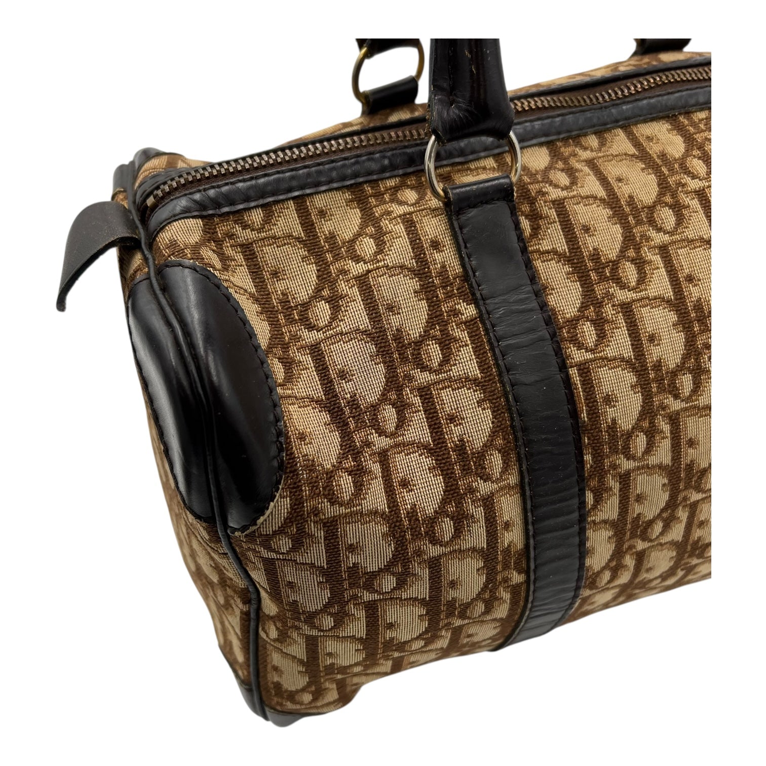 Trotteur Top Handle Bag Brown in Coated Canvas, Silver hardware - Image 20