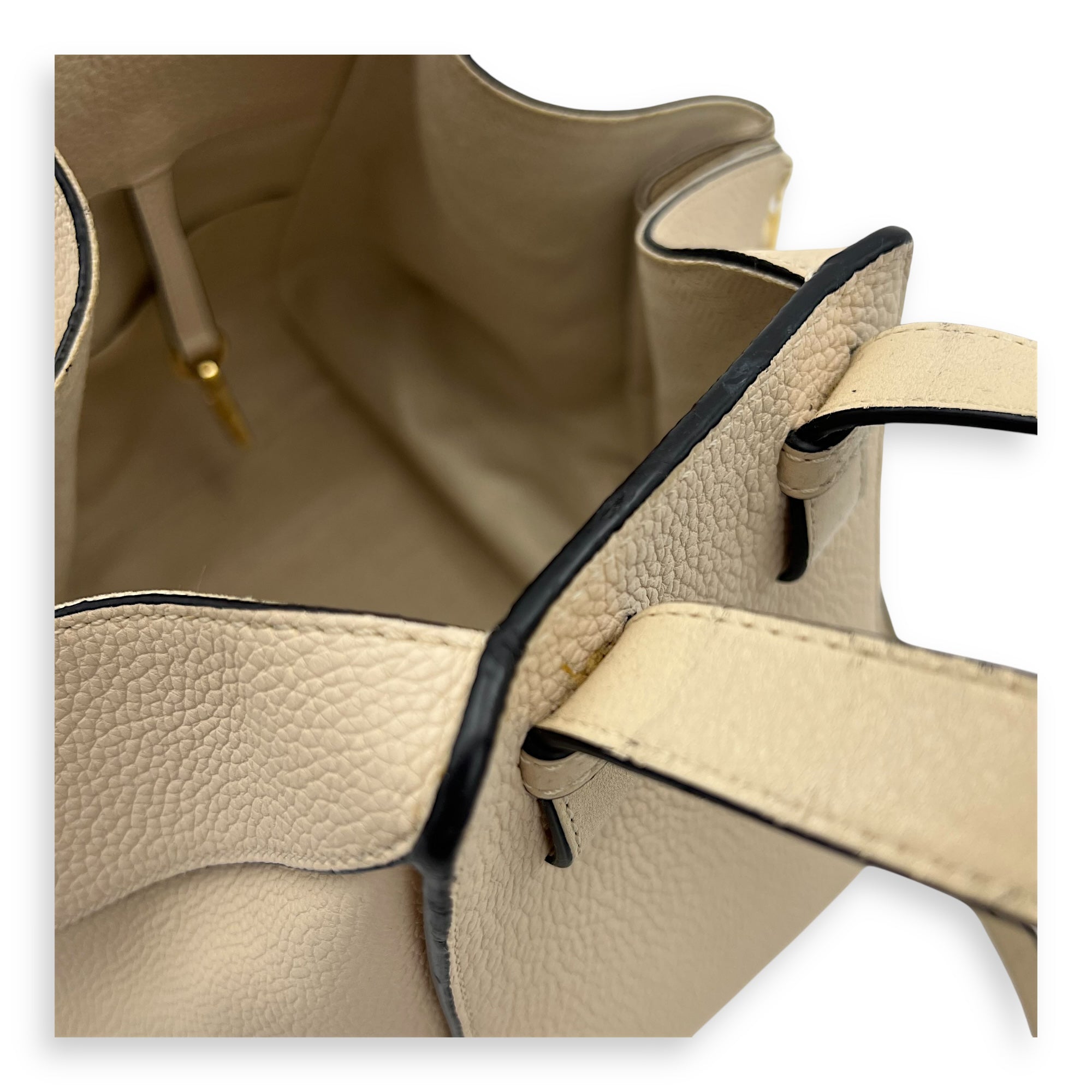 Hammock Small Beige Shoulder Bag in Calfskin, Gold hardware - Image 11