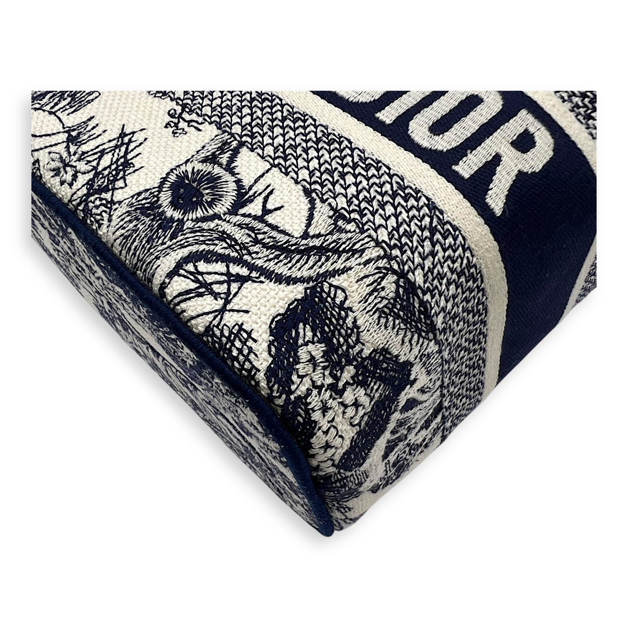 Vanity Top Handle Bag Blue in Jacquard, Gold hardware - Image 14