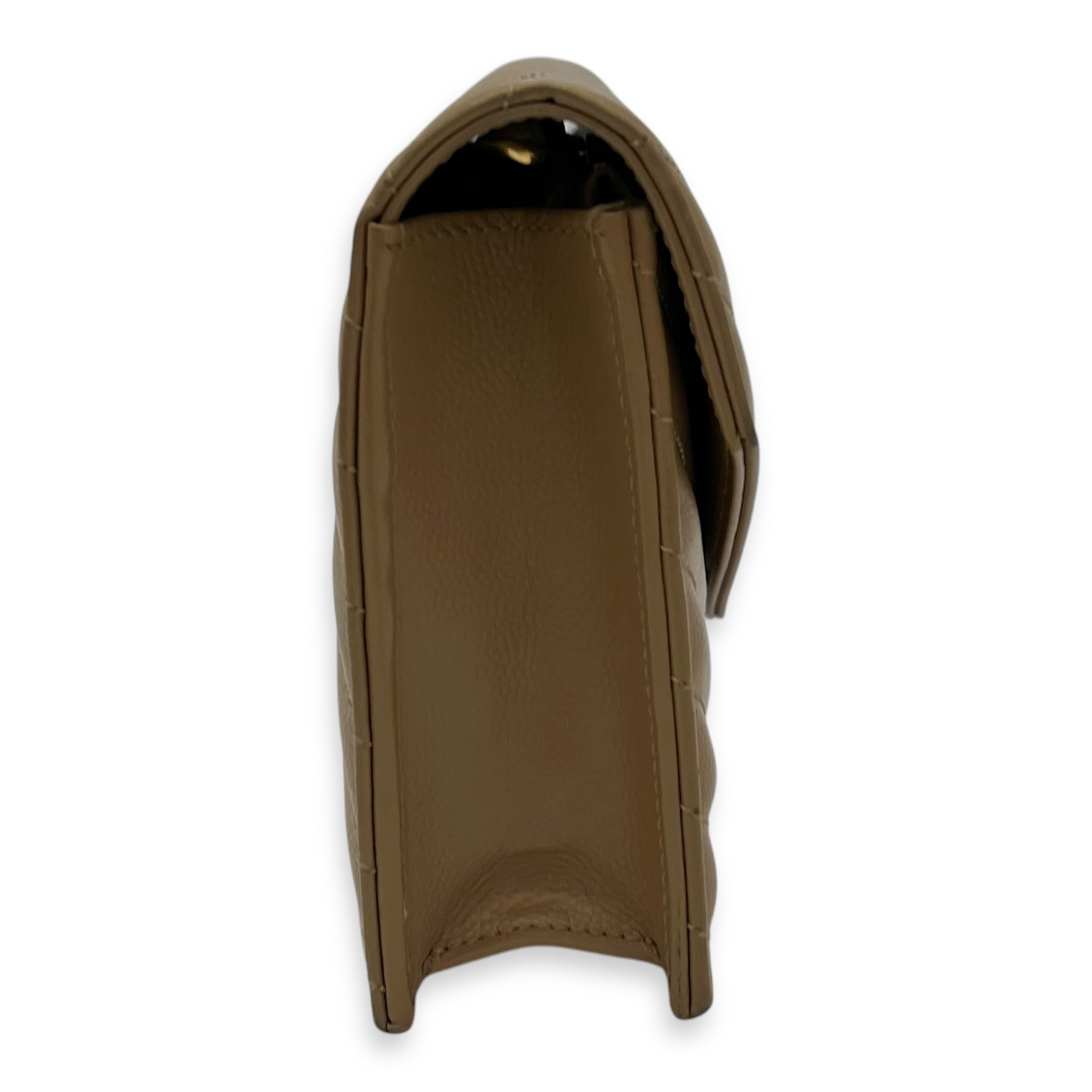 Cassandre Wallet On Chain Beige in Calfskin, Gold hardware - Image 4