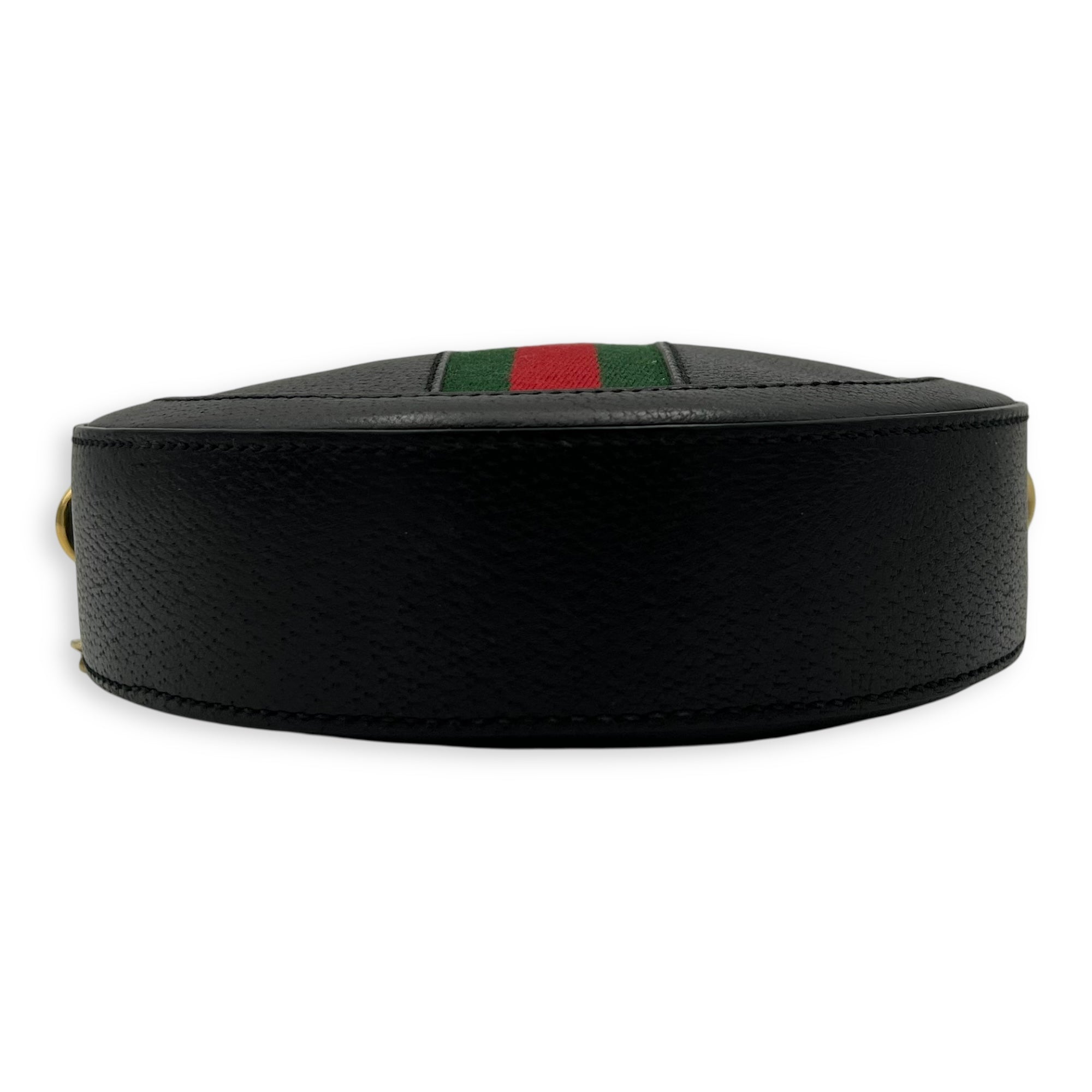 Ophidia Crossbody Bag Black in Calfskin, Gold hardware - Image 6