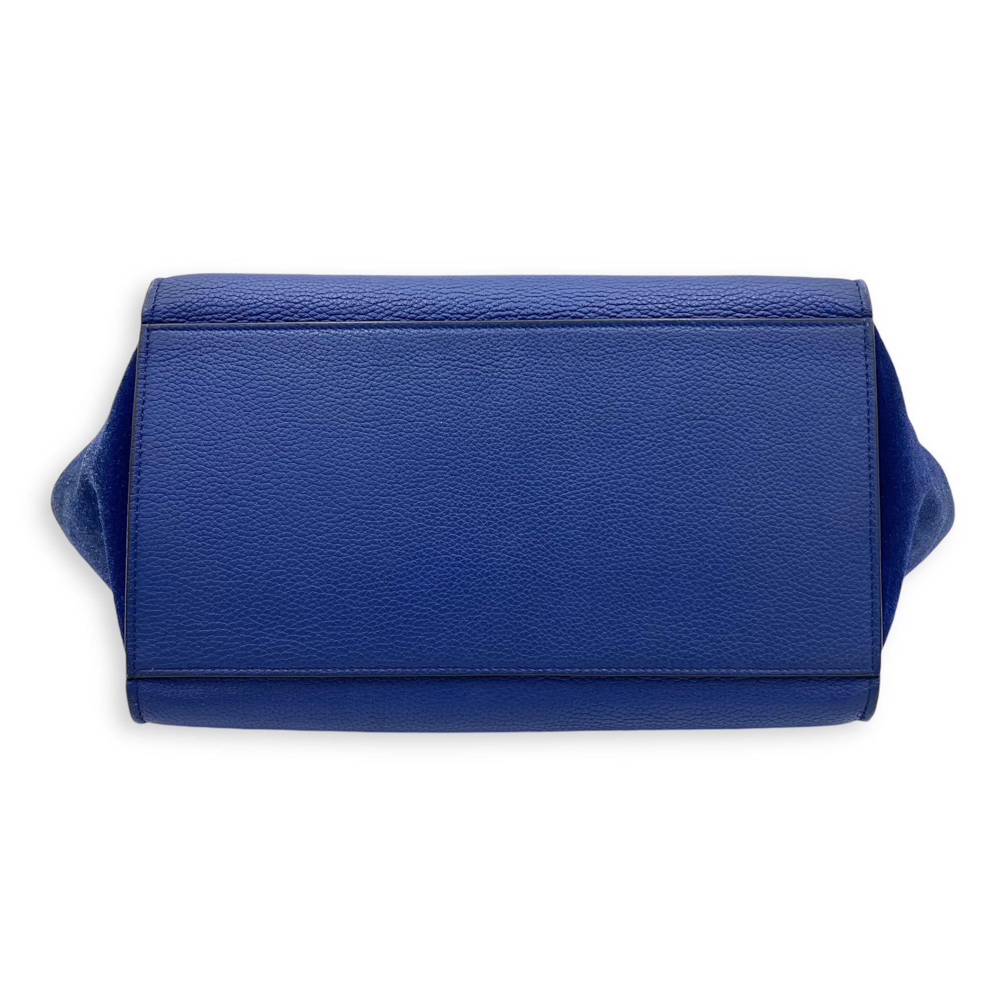 Trapeze Small Blue Shoulder Bag in Calfskin, Gold hardware - Image 6