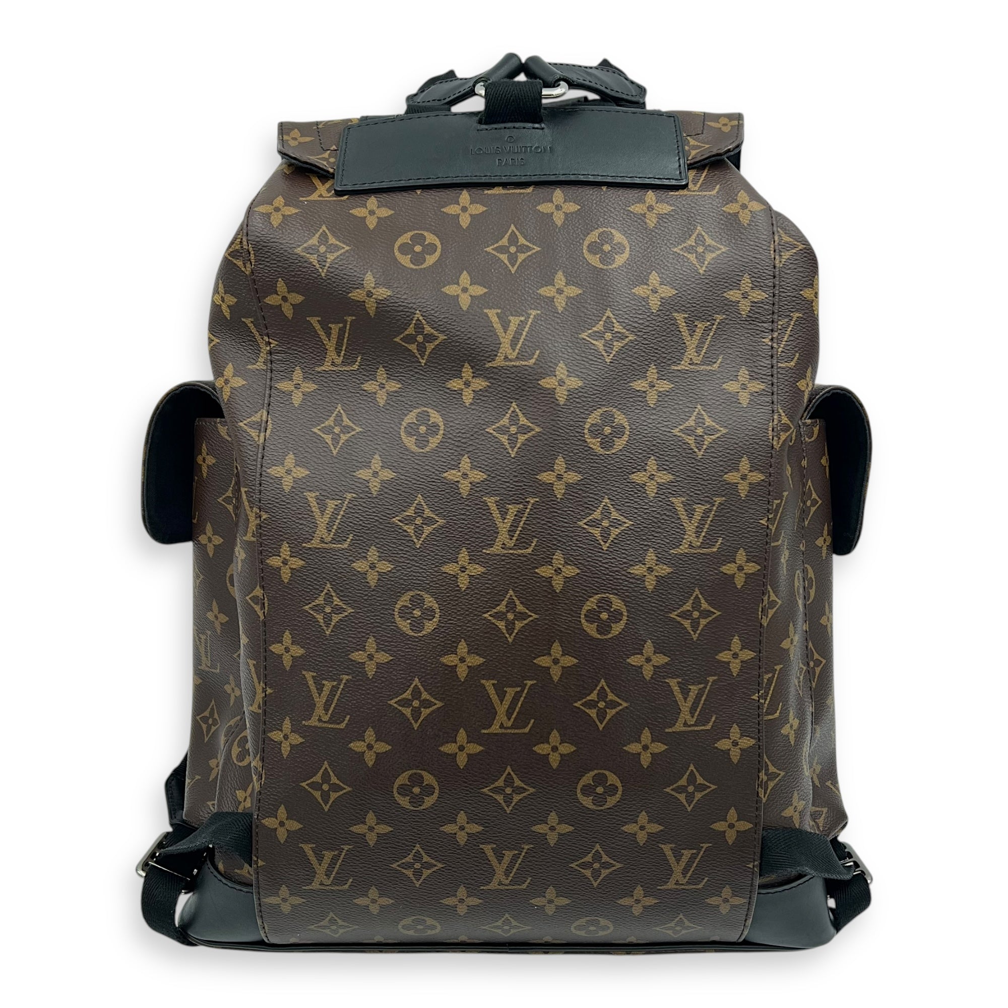 Christopher Backpack Brown in Monogram Coated Canvas, Silver hardware - Image 3