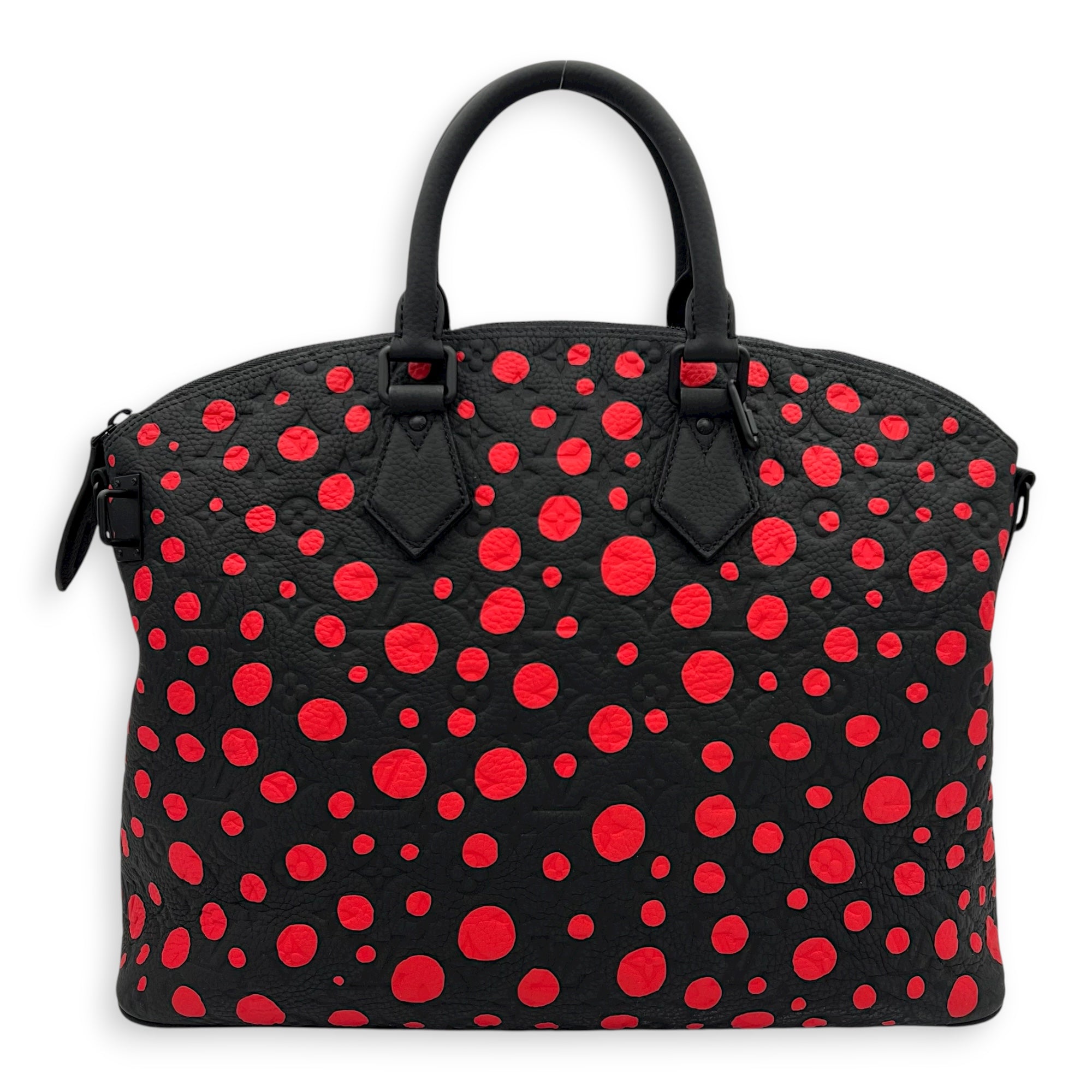 Lockit x Yayoi Kusama Top Handle Bag in Empreinte Leather, black hardware