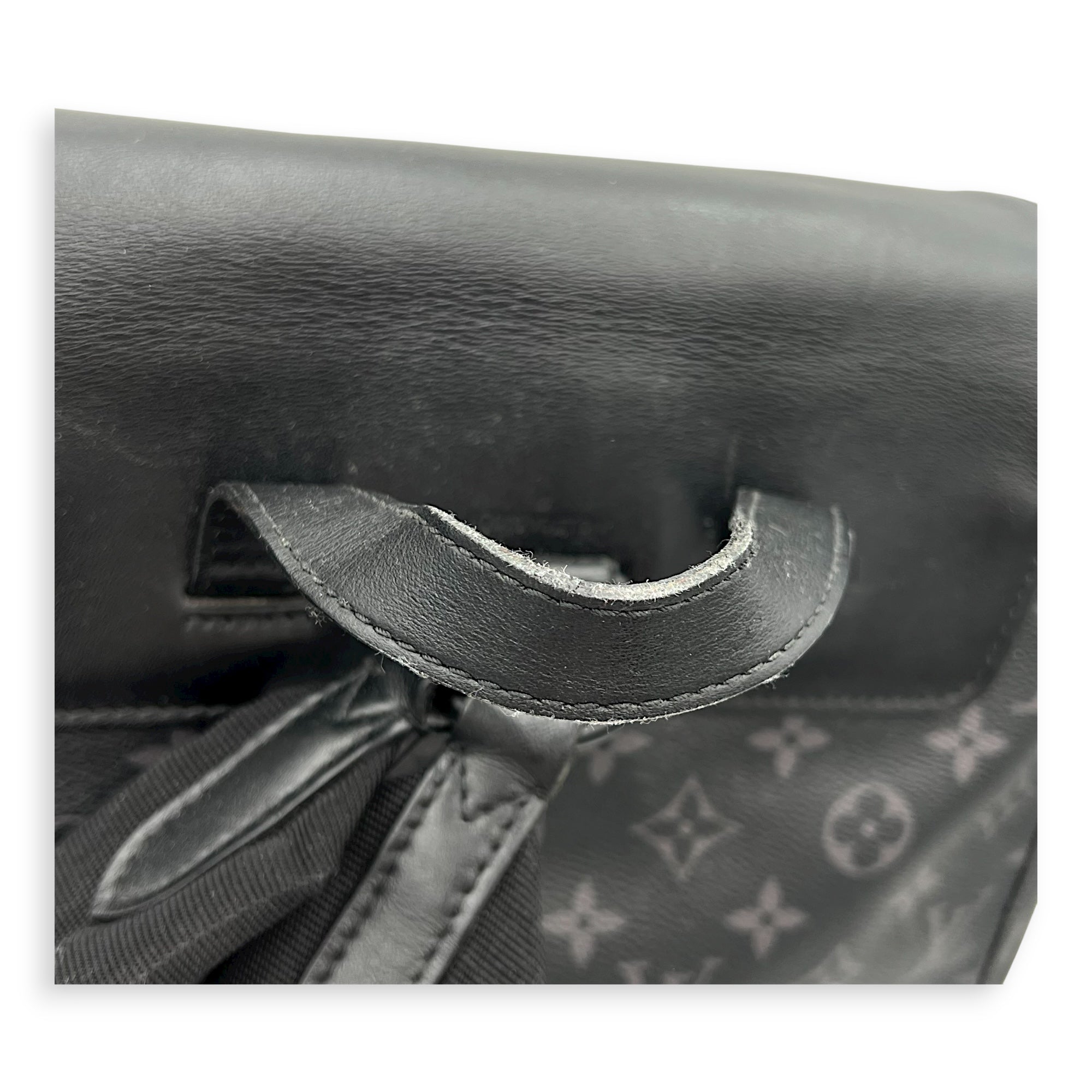 Trio Backpack Black in Coated Canvas, black hardware - Image 9