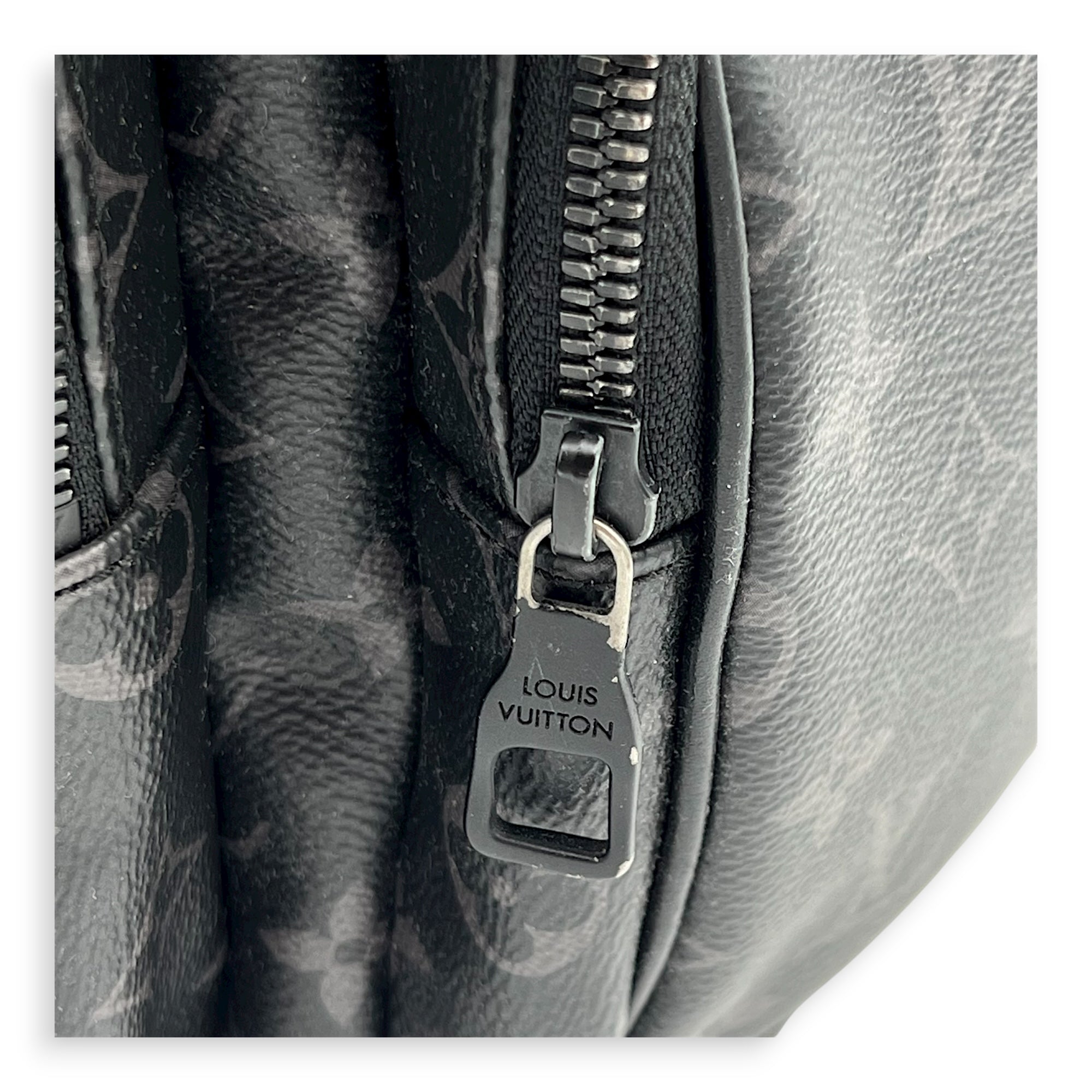 Trio Backpack Black in Coated Canvas, black hardware - Image 14
