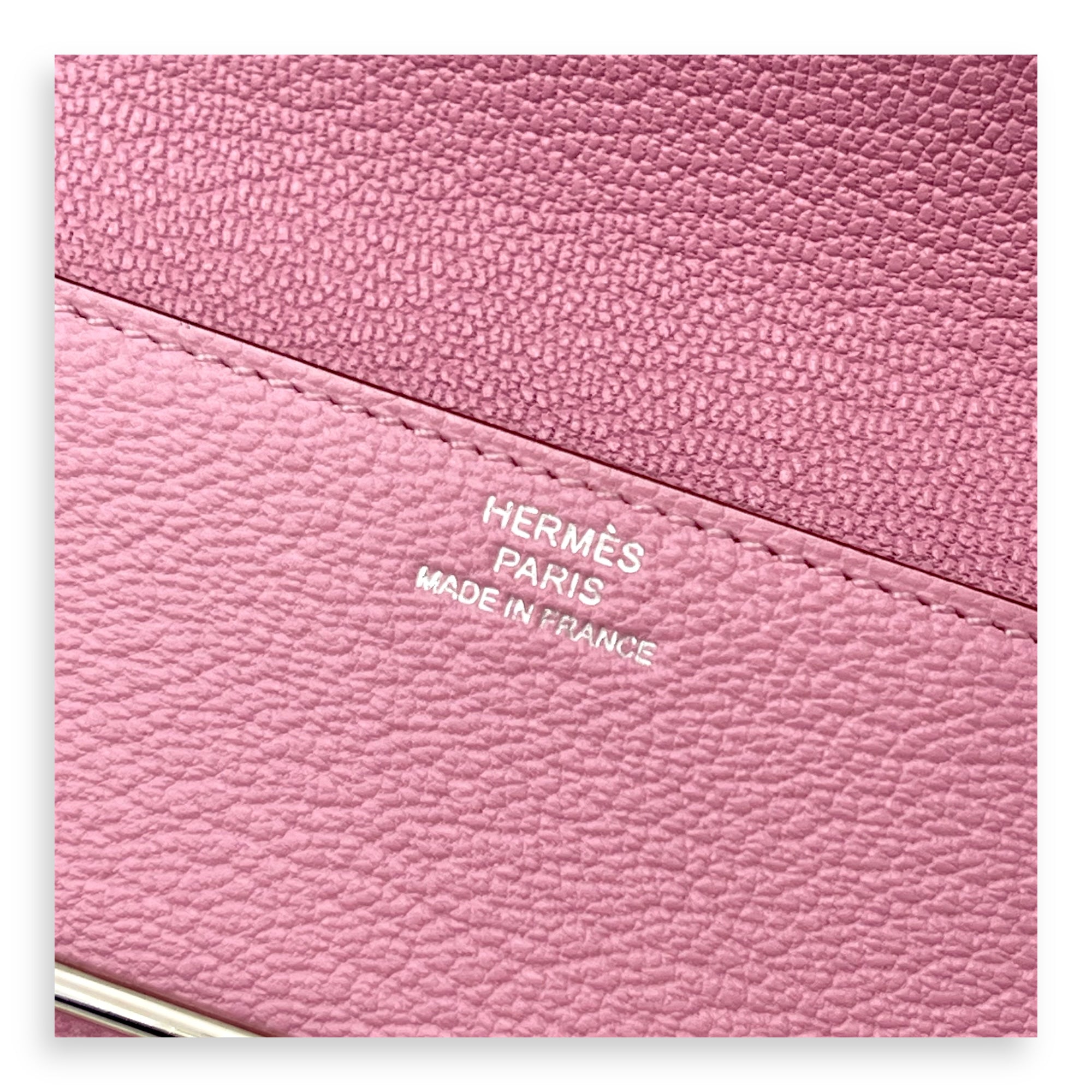 Roulis Slim Pink in Chevre Leather, Palladium hardware - Image 9
