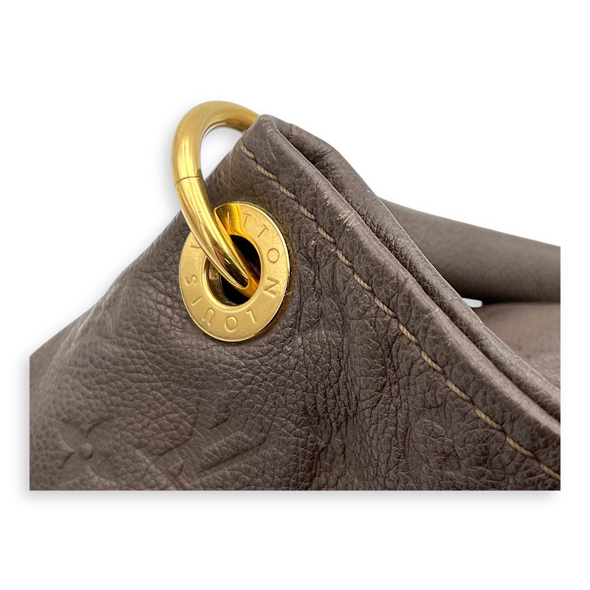 Artsy Shoulder Bag Brown in Empreinte Leather, Gold hardware - Image 12