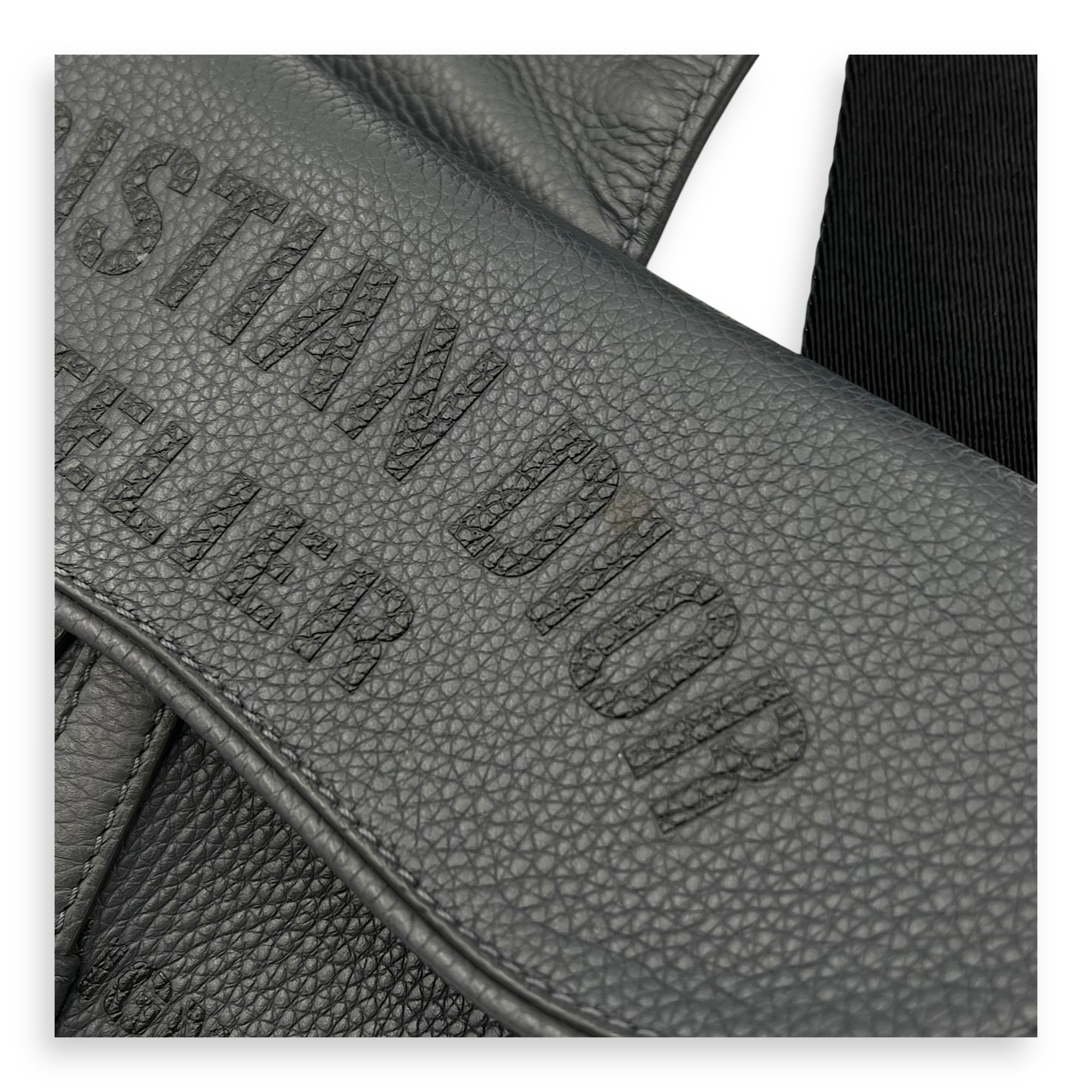 Saddle Crossbody Bag Black in Calfskin, Silver hardware - Image 9