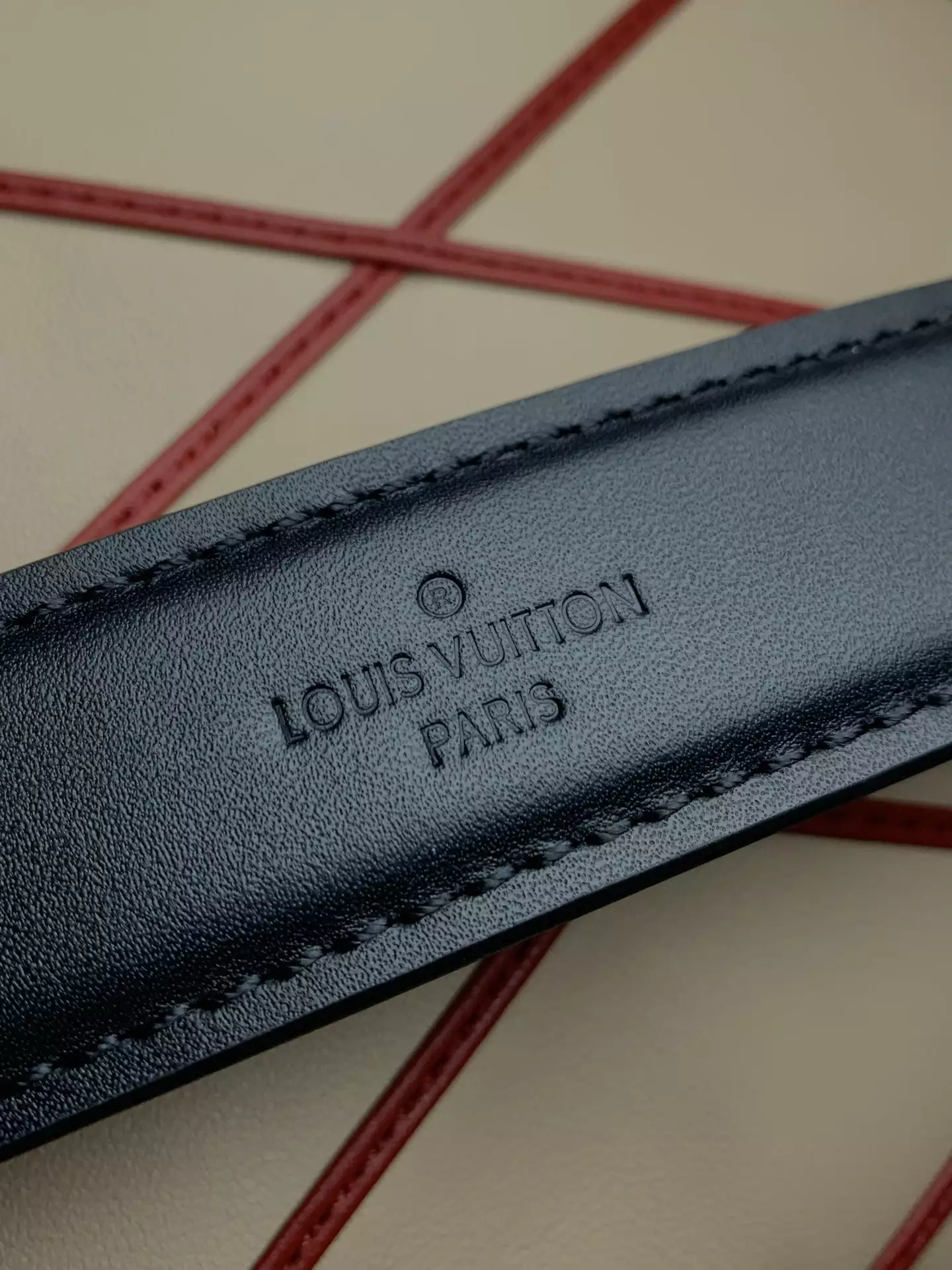 Side Trunk MM Malletage Beige/Red Leather - Repbags.ru - Image 8