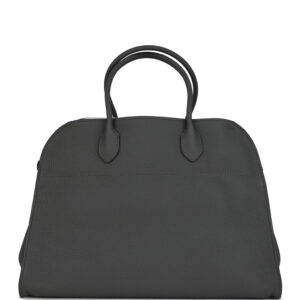 The Row Soft Margaux 15 Bag Timouse Grey Calfskin Silver Hardware
