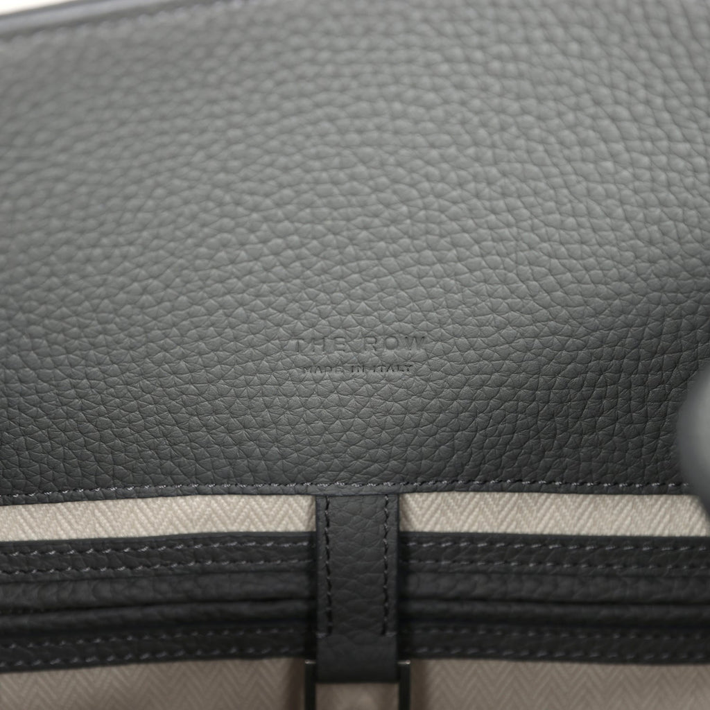 The Row Soft Margaux 15 Bag Timouse Grey Calfskin Silver Hardware - Image 12