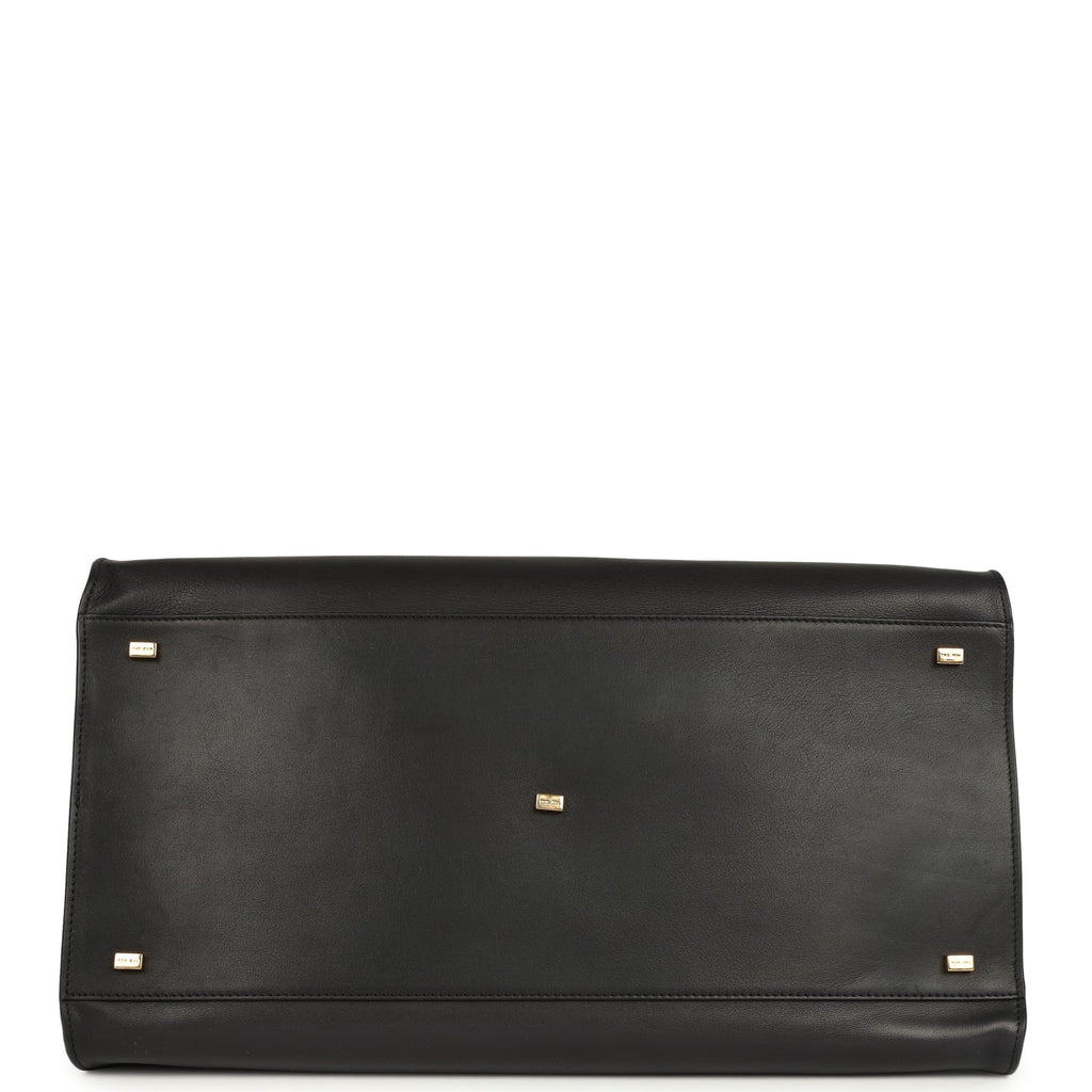 Pre-owned The Row Soft Margaux 17 Bag Black Saddle Gold Hardware - Image 7