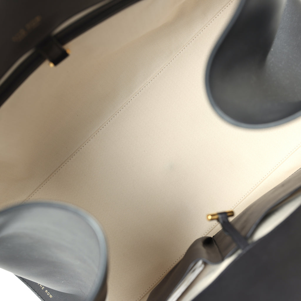 Pre-owned The Row Soft Margaux 17 Bag Black Saddle Gold Hardware - Image 10