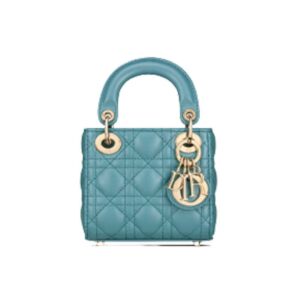 Micro Lady Dior bag Cloud Blue Cannage Lambskin - DB030
