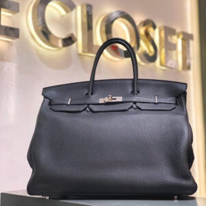 Hermes Black Birkin 40 Bag
