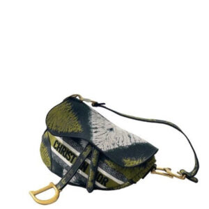 Christian Dior Green Saddle Medium Shoulder Bag