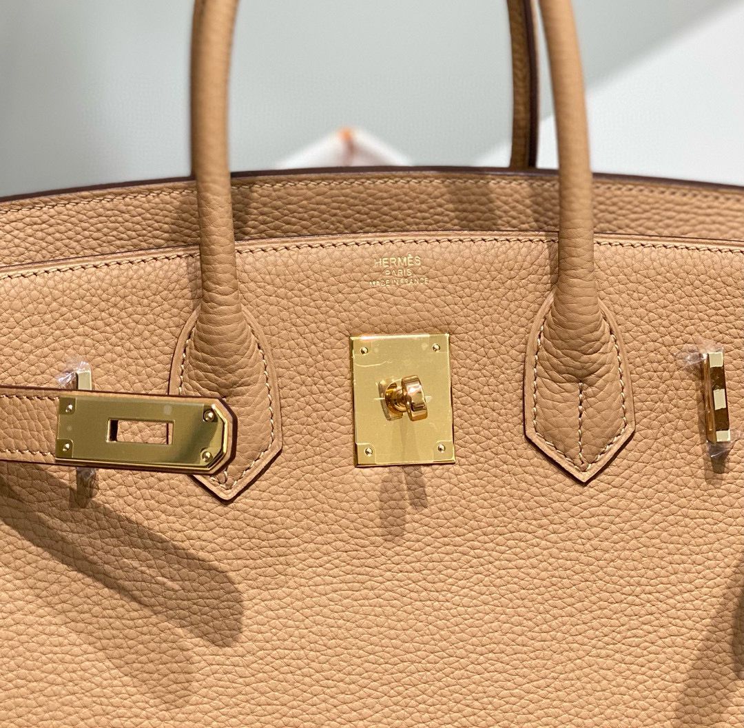Hermes Birkin 30cm Bag In Chai Clemence Leather GHW - Image 6