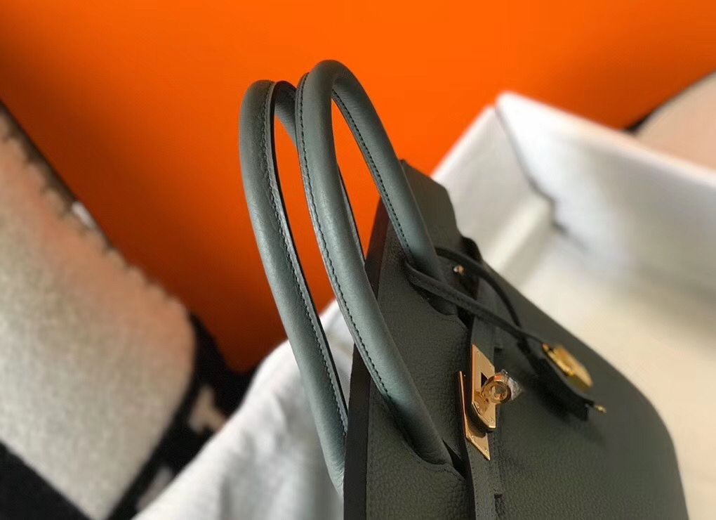 Hermes Birkin 30cm Bag In Vert Amande Clemence Leather GHW - Image 4