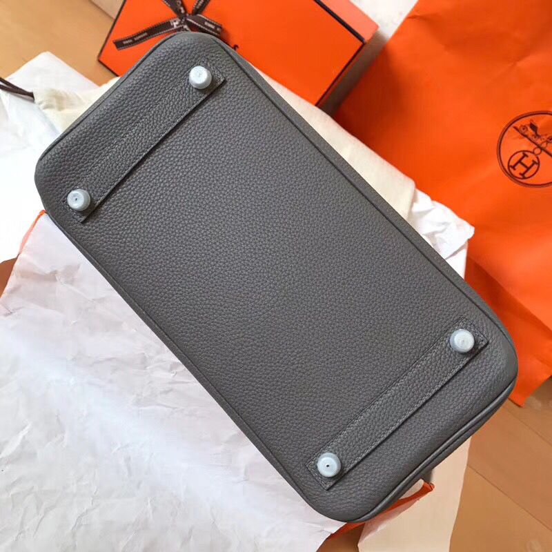 Hermes Birkin 30 Handmade Bag In Ardoise Clemence Leather - Image 3