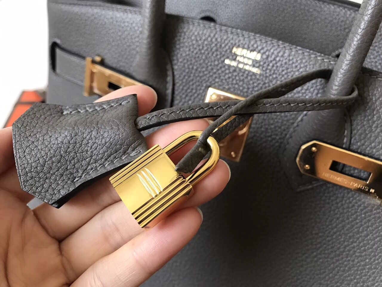 Hermes Birkin 30 Handmade Bag In Ardoise Clemence Leather - Image 4