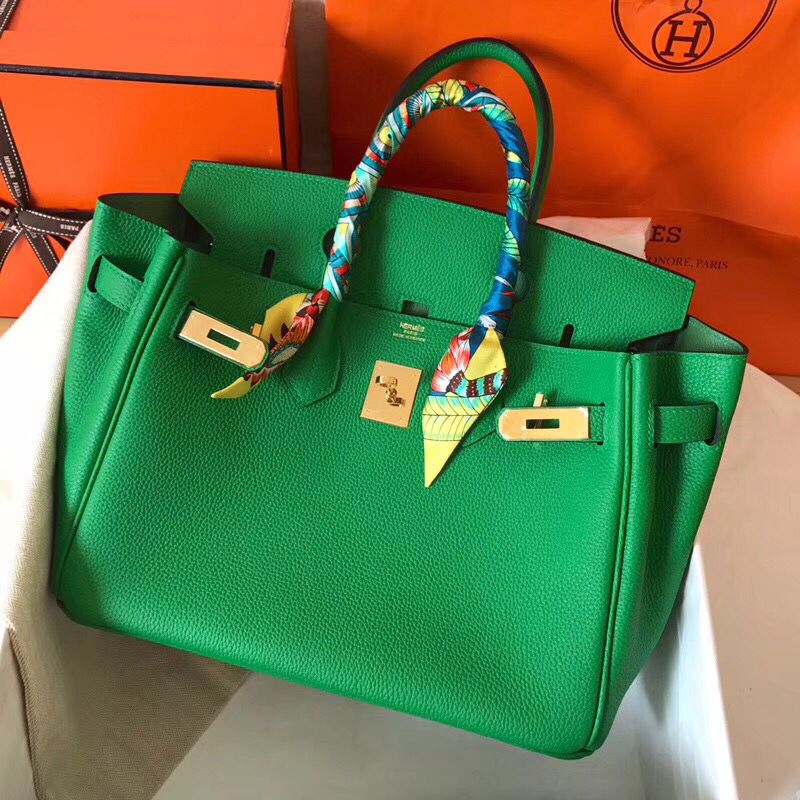Hermes Birkin 30 Handmade Bag In Bambou Clemence Leather - Image 9