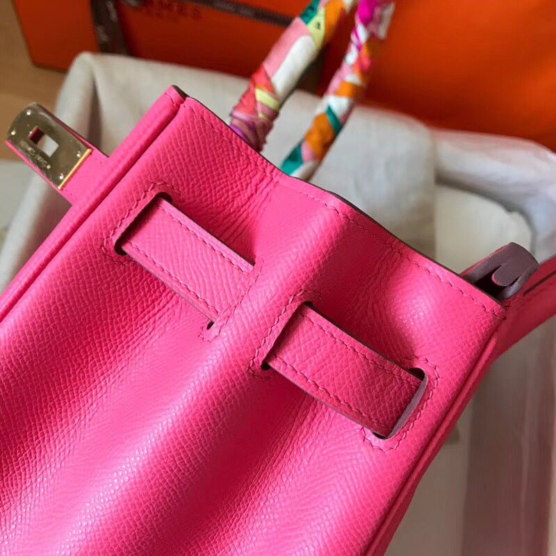 Hermes Birkin 30 Handmade Bag In Rose Lipstick Epsom Leather - Image 5