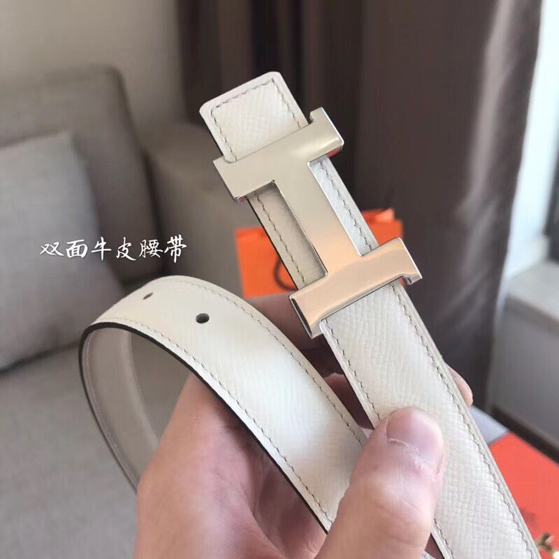 Hermes Mini Constance 24mm Reversible Belt Taupe/White - Image 5