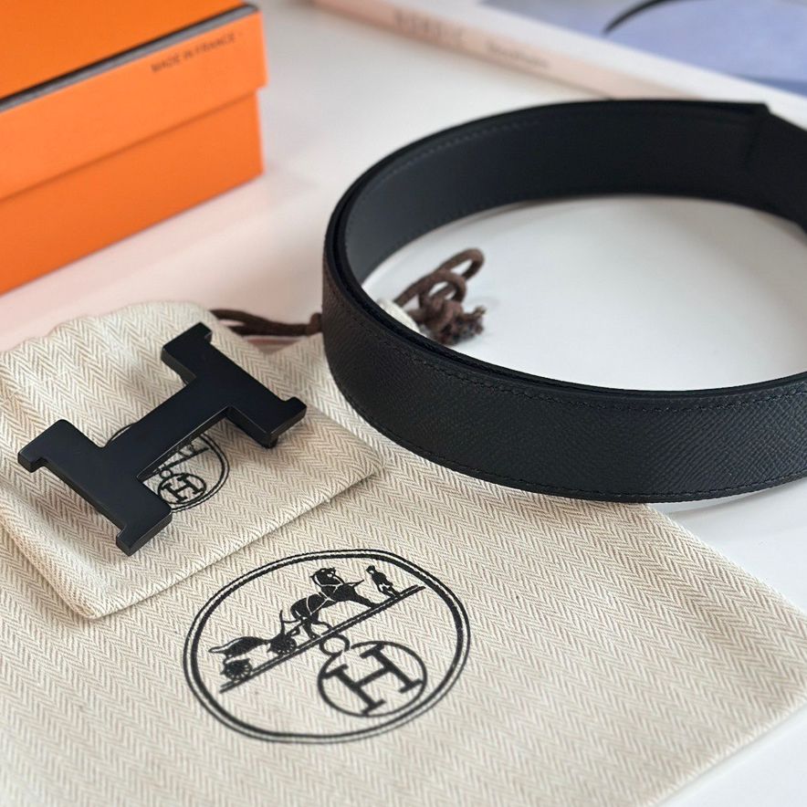 Hermes Constance Reversible Belt 32MM in Epsom Leather with Black Buckle - Image 4