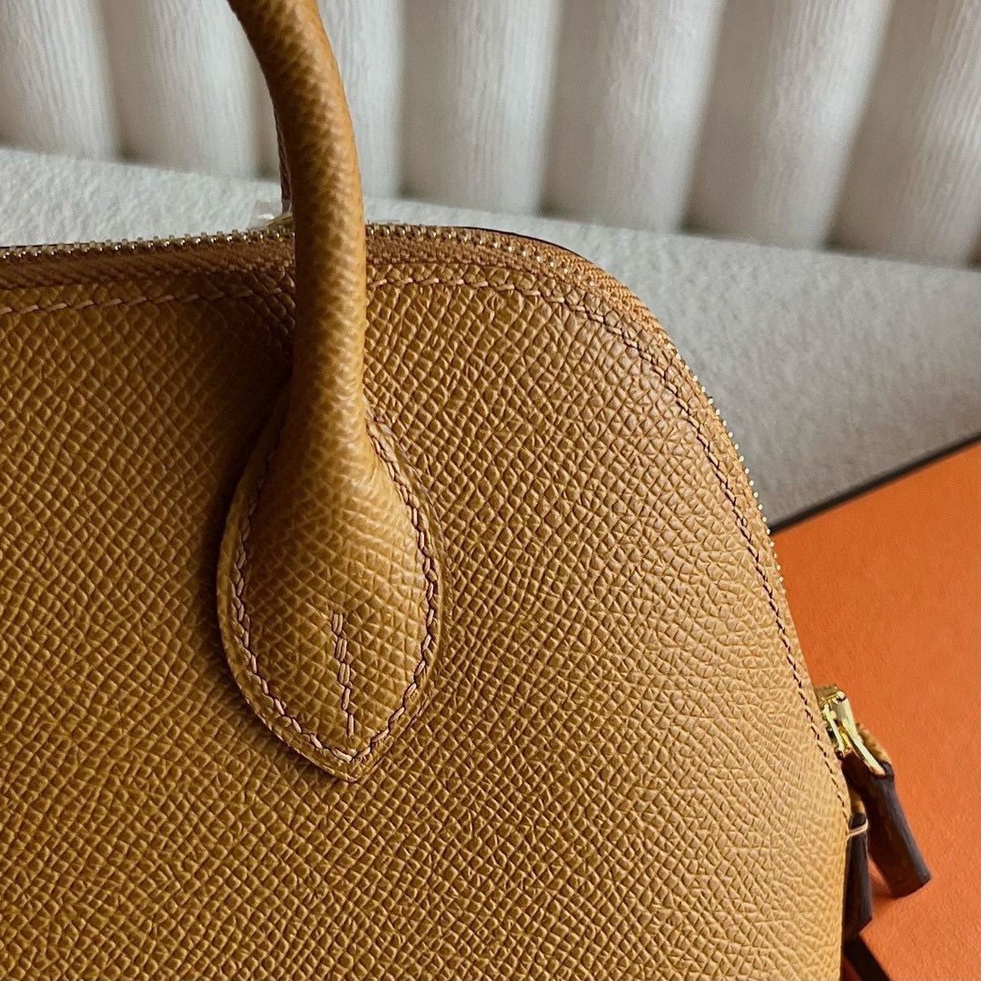 Hermes Bolide 1923 Mini Handmade Bag in Sesame Epsom Calfskin - Image 4