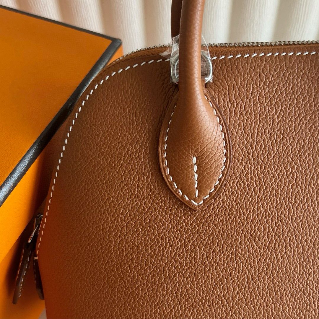 Hermes Bolide 1923 Mini Verso Handmade Bag in Gold Evercolor Calfskin - Image 3