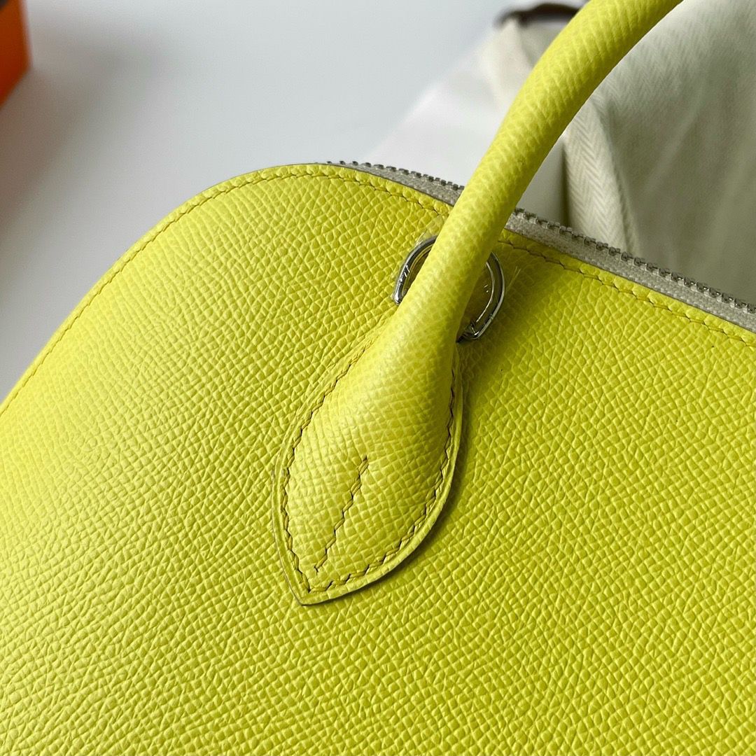 Hermes Bolide 1923 25 Handmade Bag In Lime Epsom Calfskin - Image 3