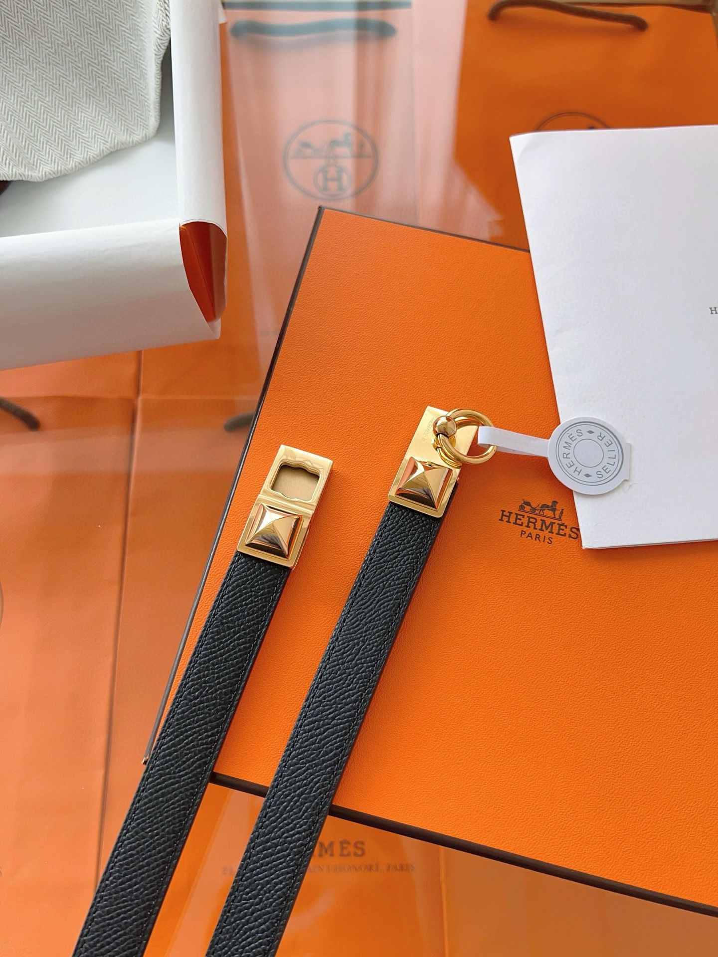Hermes Rivale 18 Belt in Black Epsom Calfskin - Image 5