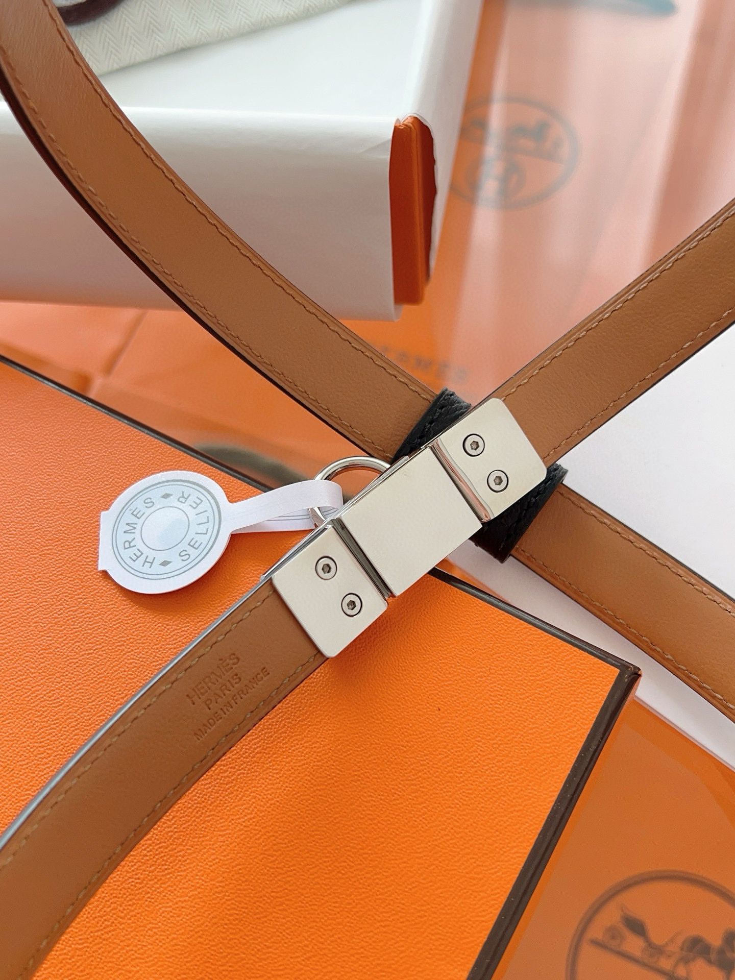 Hermes Rivale 18 Belt in Black Epsom Calfskin - Image 7