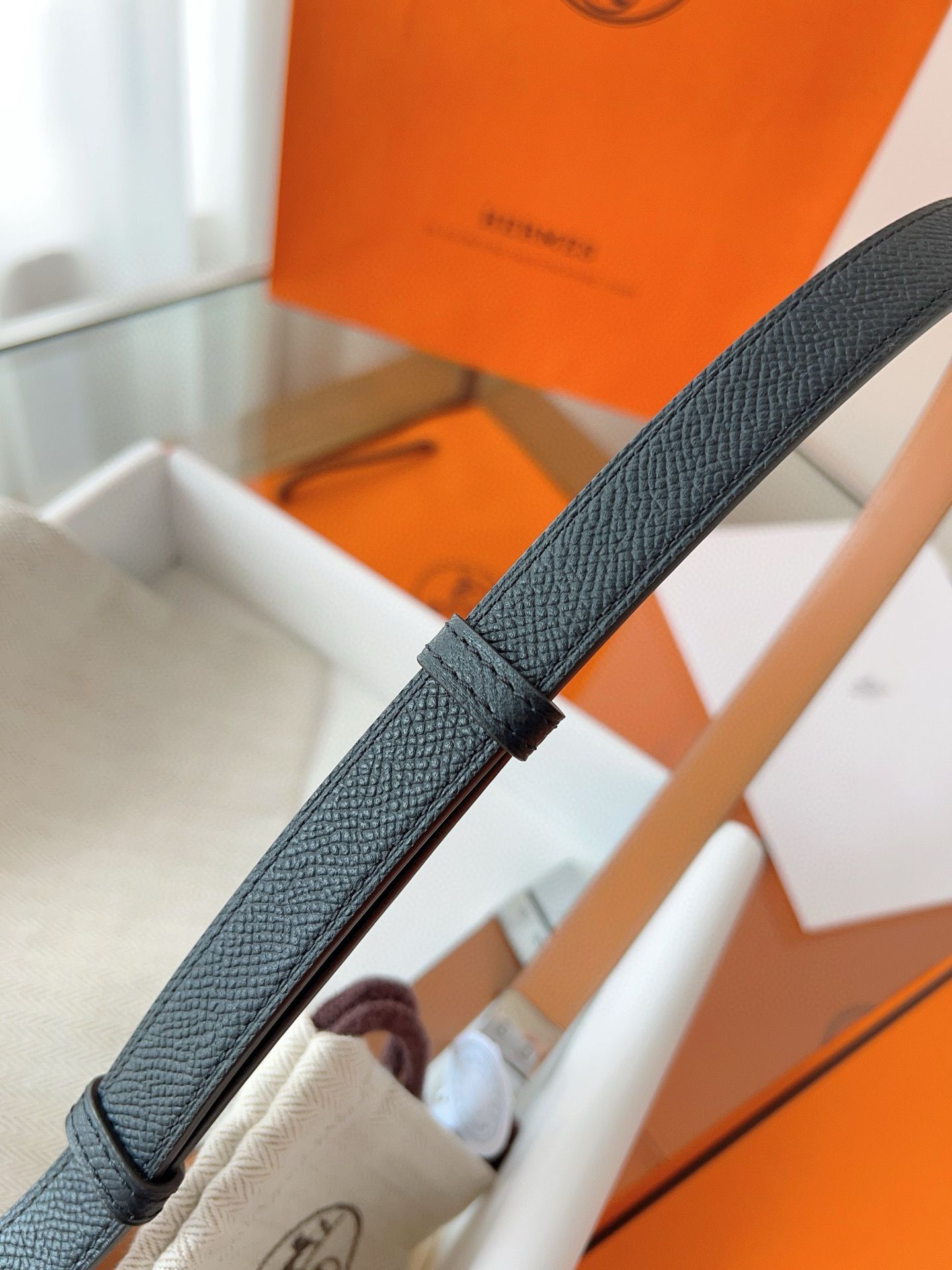 Hermes Rivale 18 Belt in Black Epsom Calfskin - Image 9