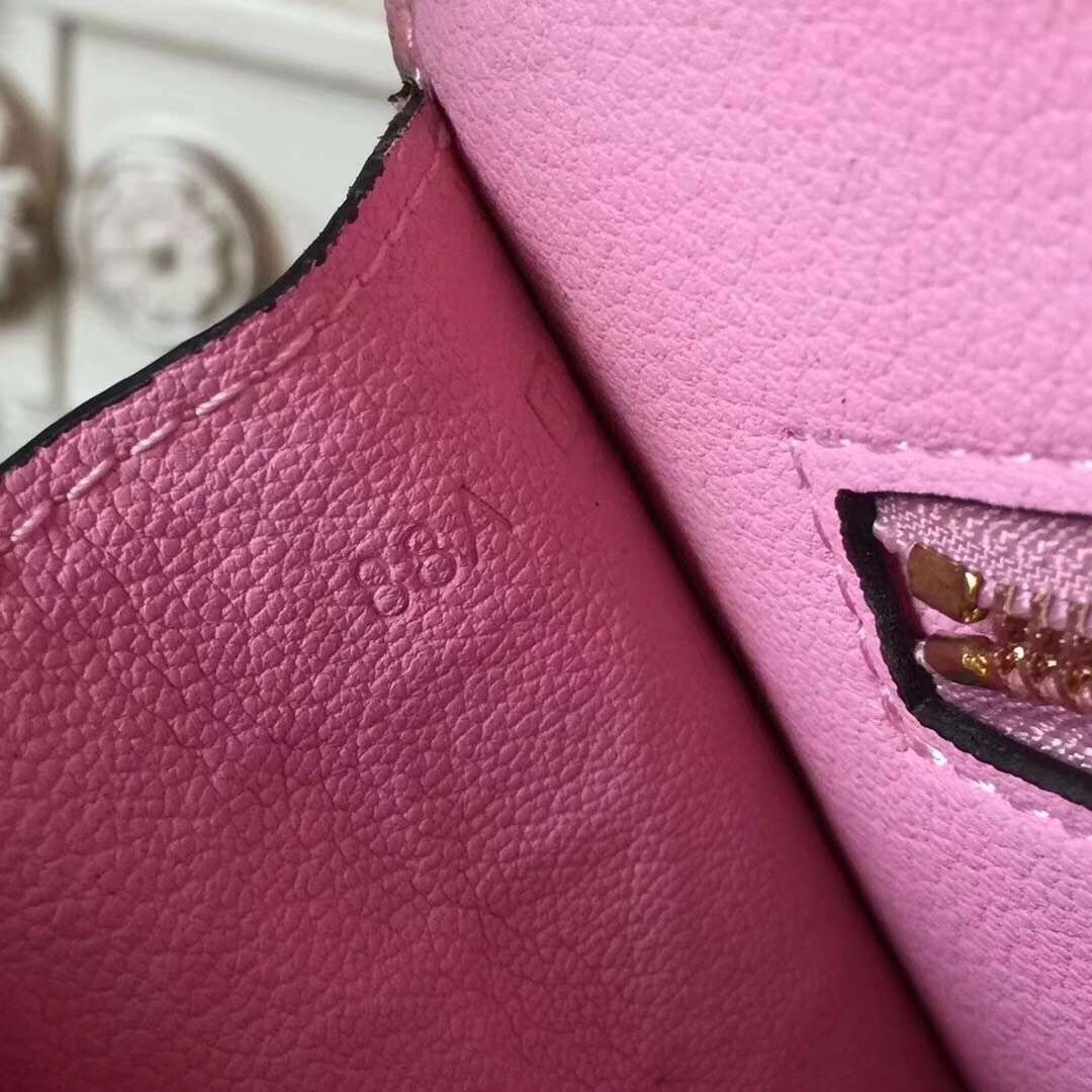 Hermes Pink Constance MM 24cm Crocodile Bag - Image 9