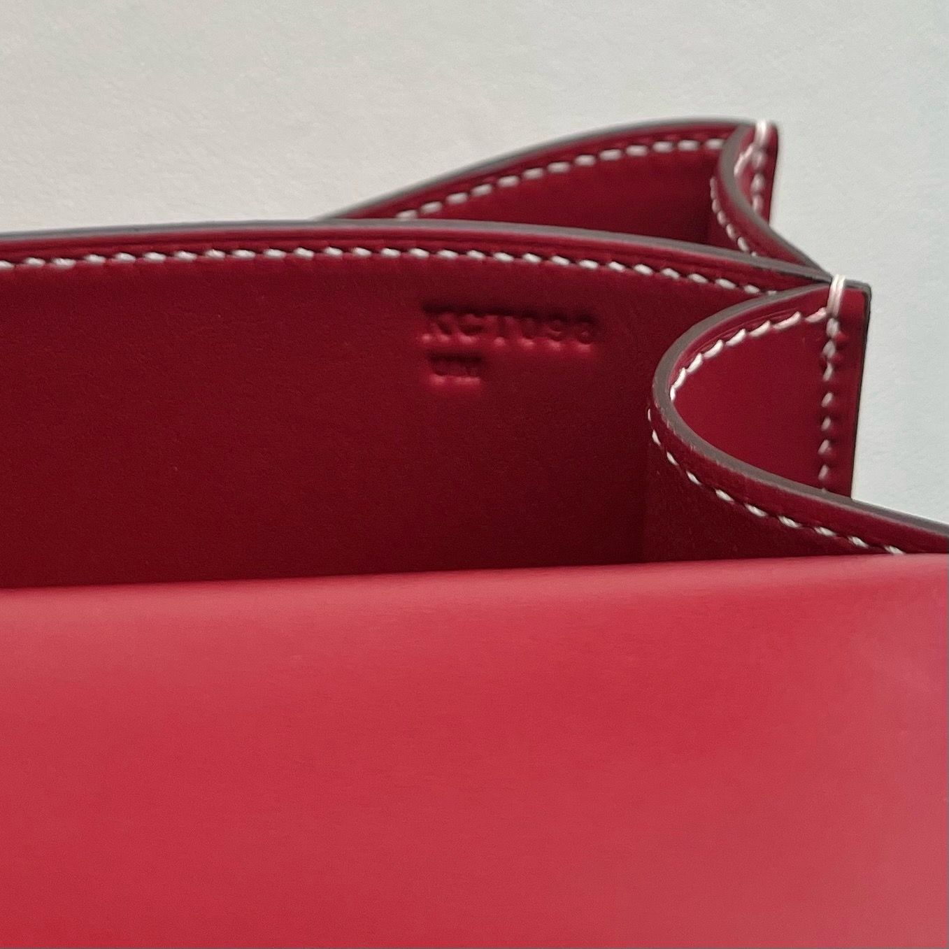 Hermes Constance 18 Handmade Bag in Rouge Piment Box Calfskin - Image 5