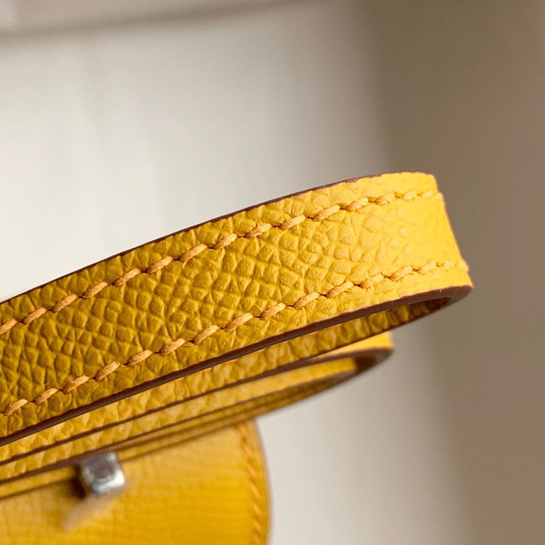 Hermes Constance 18 Handmade Bag In Jaune Ambre Epsom Calfskin - Image 8