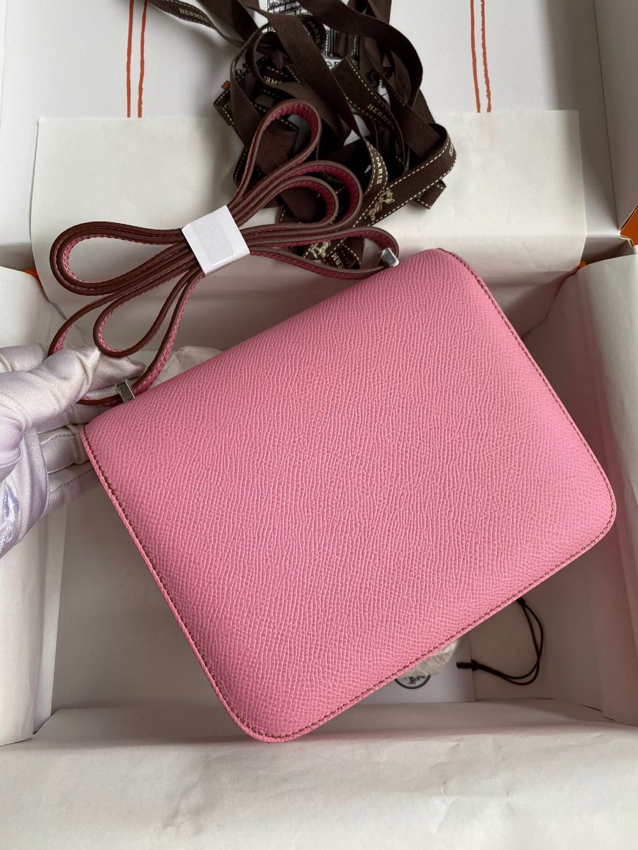 Hermes Constance 18 Handmade Bag In Pink Epsom Calfskin - Image 3