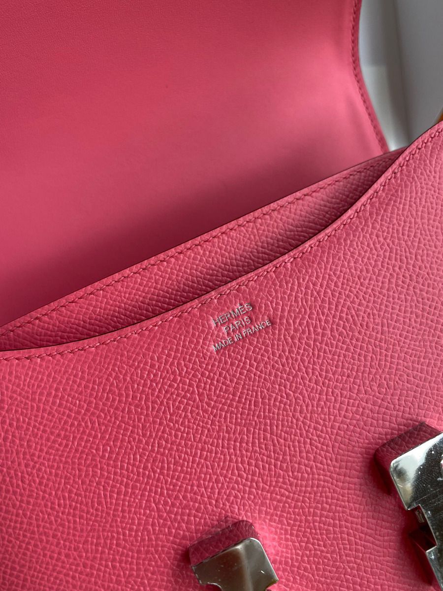 Hermes Constance 18 Handmade Bag In Rose Lipstick Epsom Calfskin - Image 7